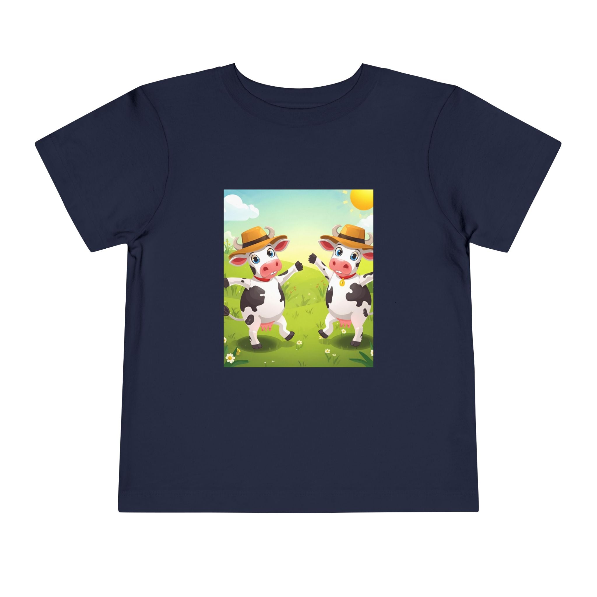 Cute Cow Fun Farm Toddler Short Sleeve Tee