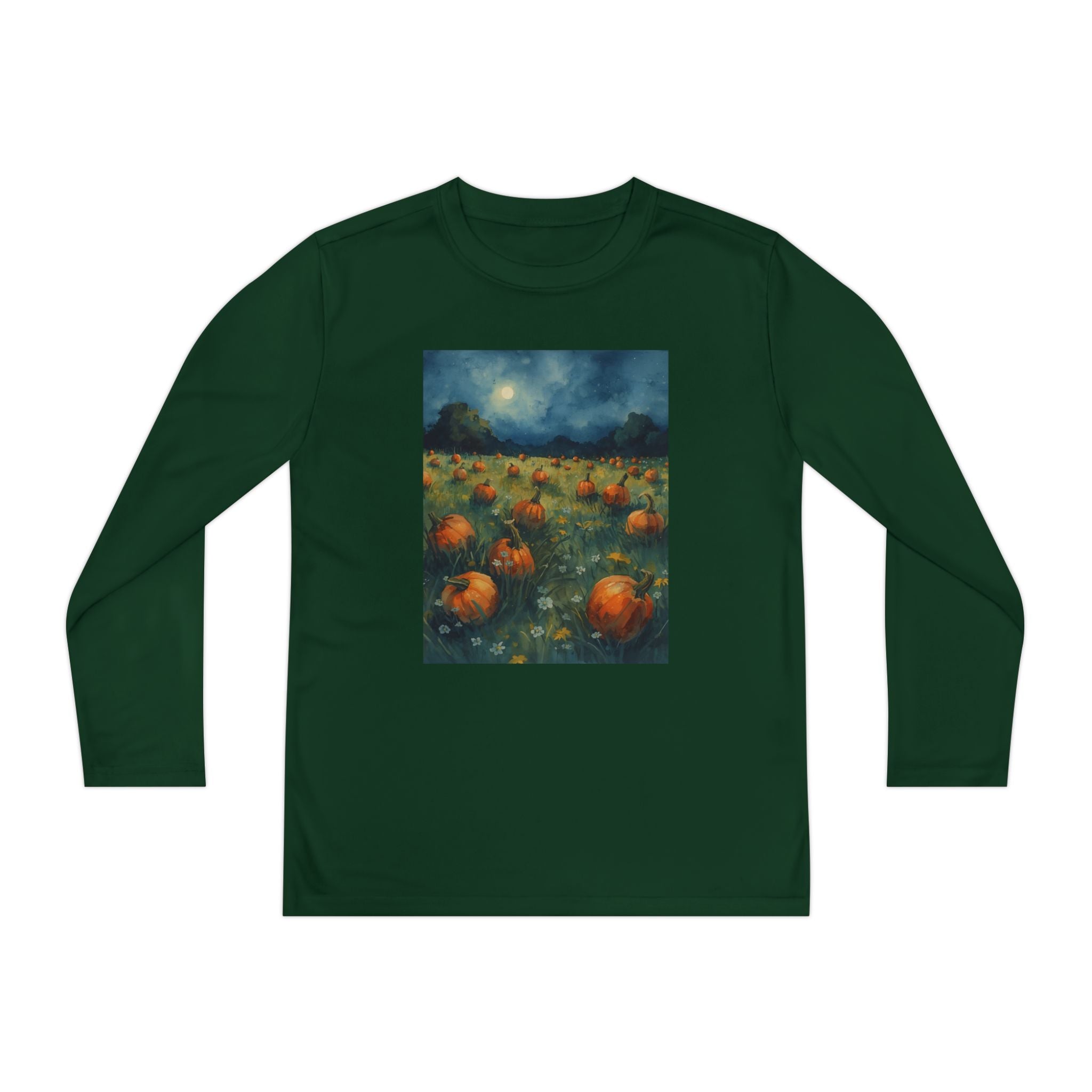 Youth Pumpkin Patch Long Sleeve Tee, Fall Fashion, Kids Apparel, Halloween Outfit, Pumpkin Lovers Gift, Cozy Autumn Shirt