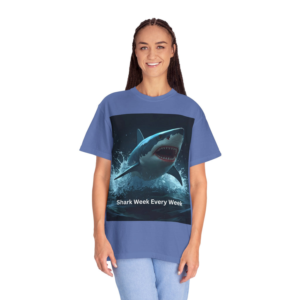 Shark Week Unisex T-Shirt | Fun Ocean Lover Tee, Summer Beachwear, Gift for Shark Fans, Party Outfit, Ocean Conservation Awareness