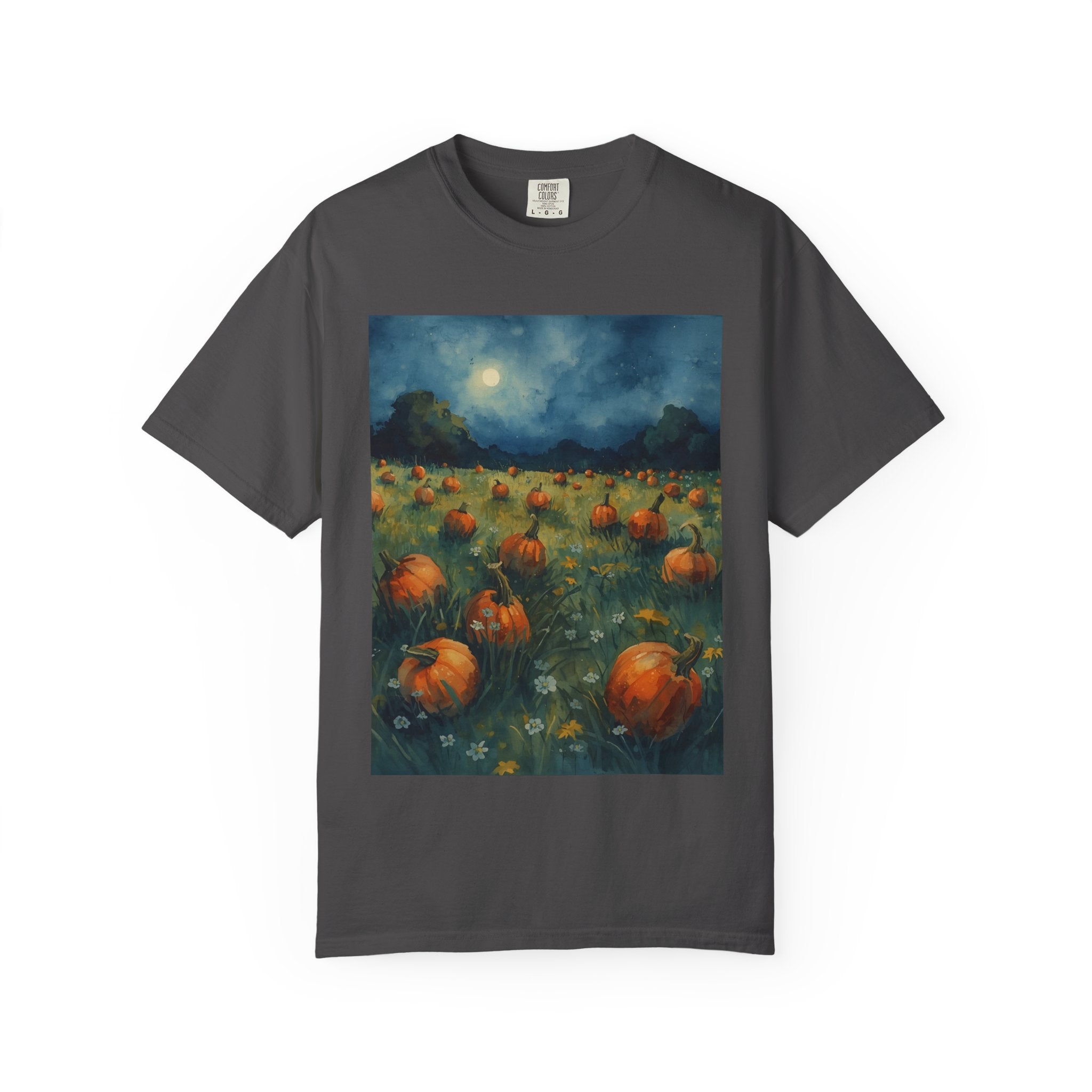 Autumn Pumpkin Field T-shirt | Unisex Fall Tee, Cozy Graphic Shirt, Halloween Gift, Harvest Fashion, Seasonal Wear, Pumpkin Lovers
