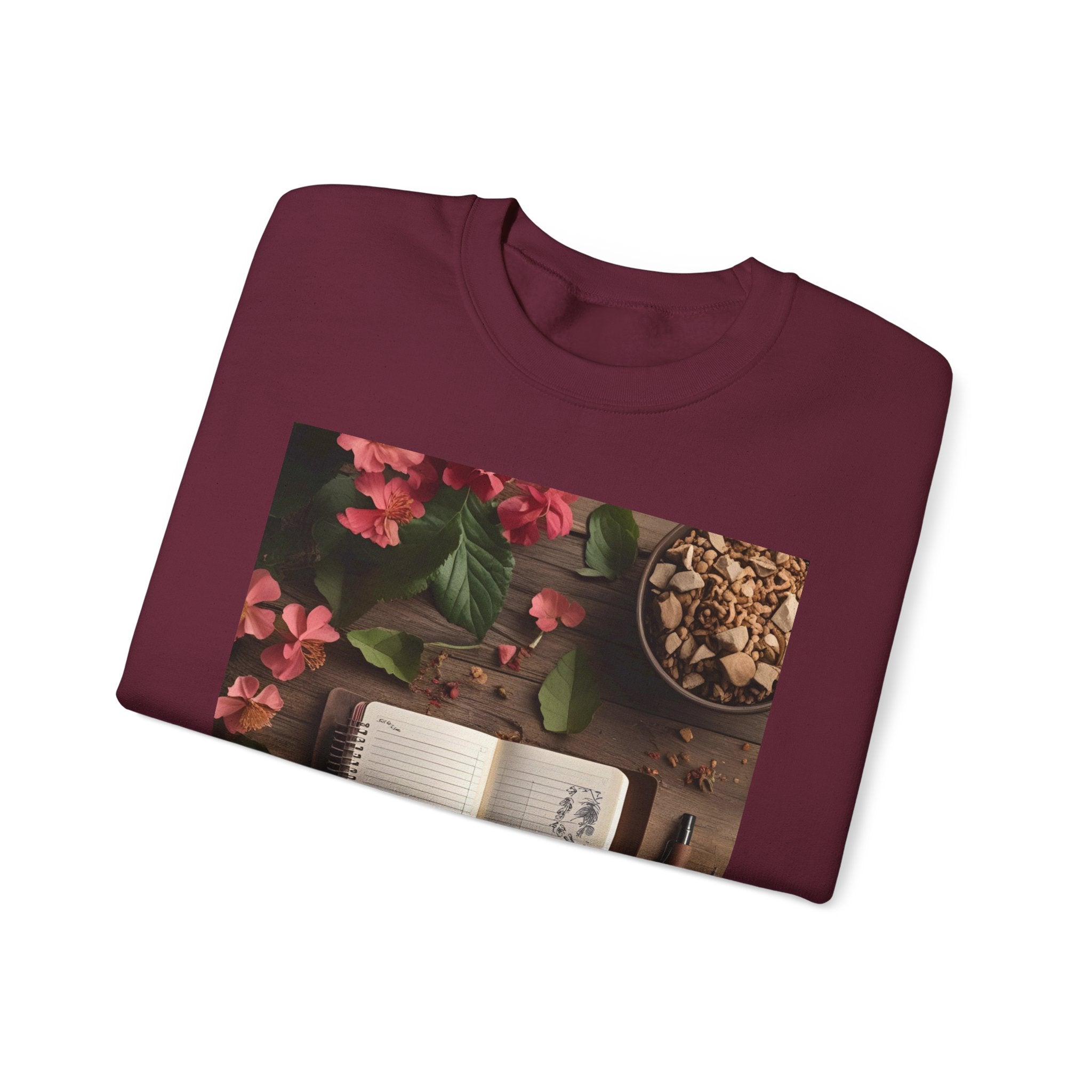 Floral Inspirational Sweatshirt | Cozy Crewneck for Writers, Nature Lovers, Journal Enthusiasts, Perfect Gift for Friends