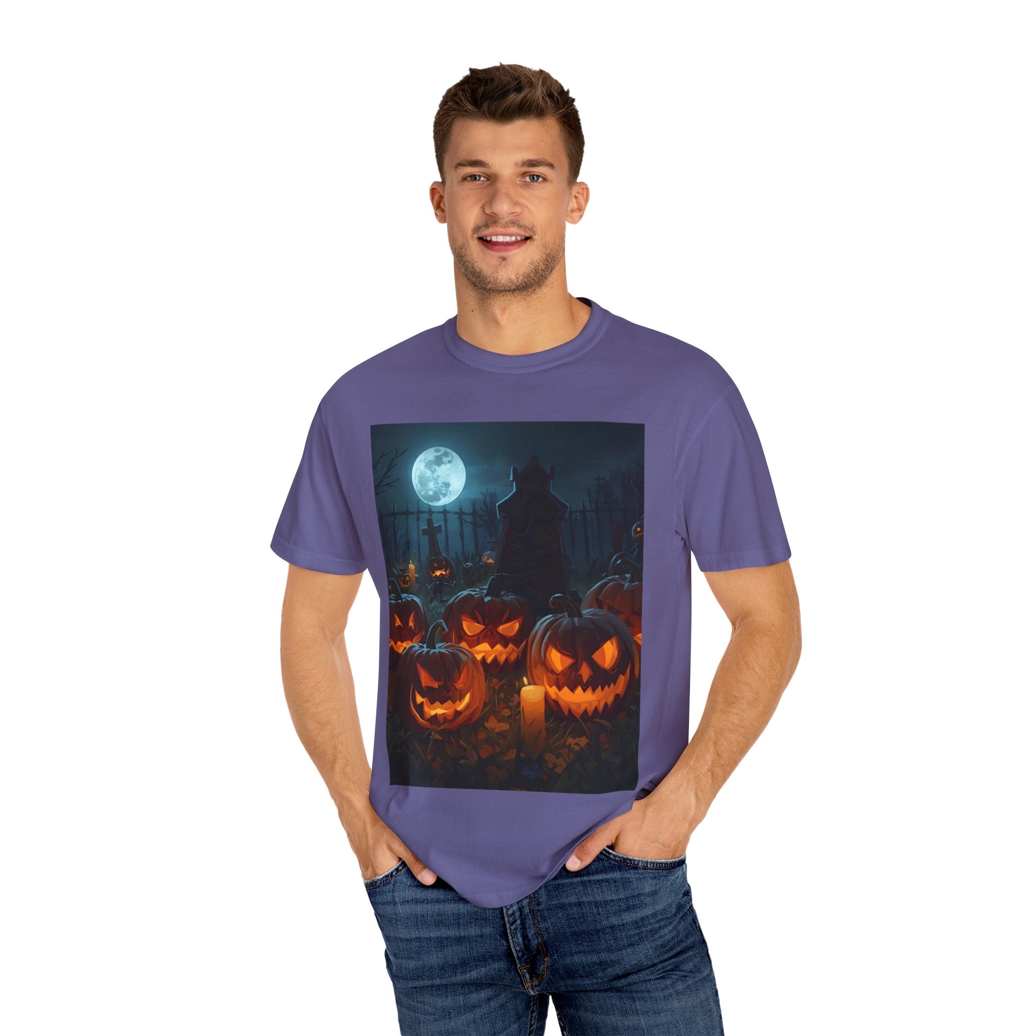 Halloween Pumpkin Unisex T-Shirt, Spooky Shirt, Fall Apparel, Halloween Costume, Casual Wear, Party Shirt