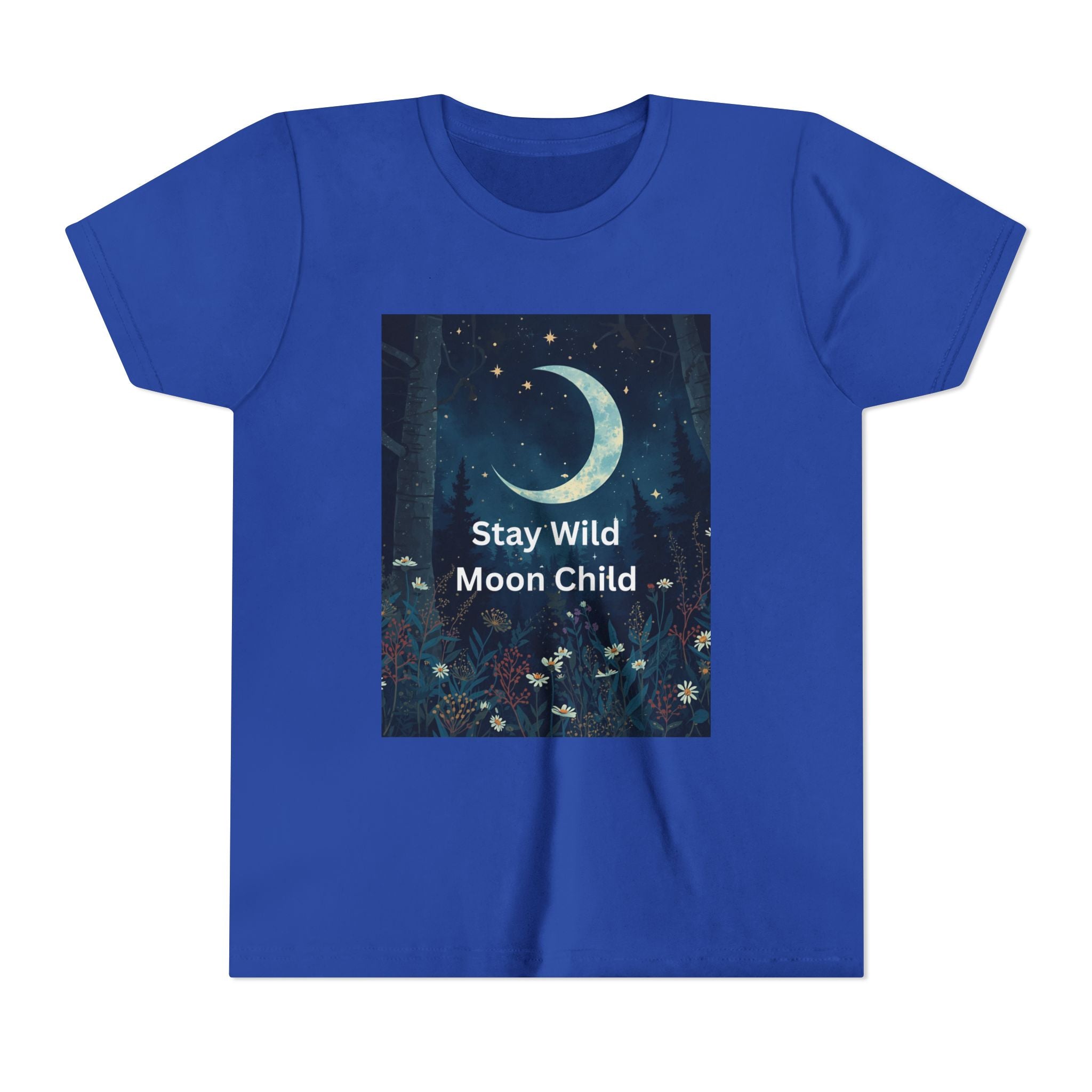 Stay Wild Moon Child Youth Tee - Adventure Tee, Nature Inspired Shirt, Cute Kids Clothing, Gift for Young Explorers, Eco-Friendly Tee