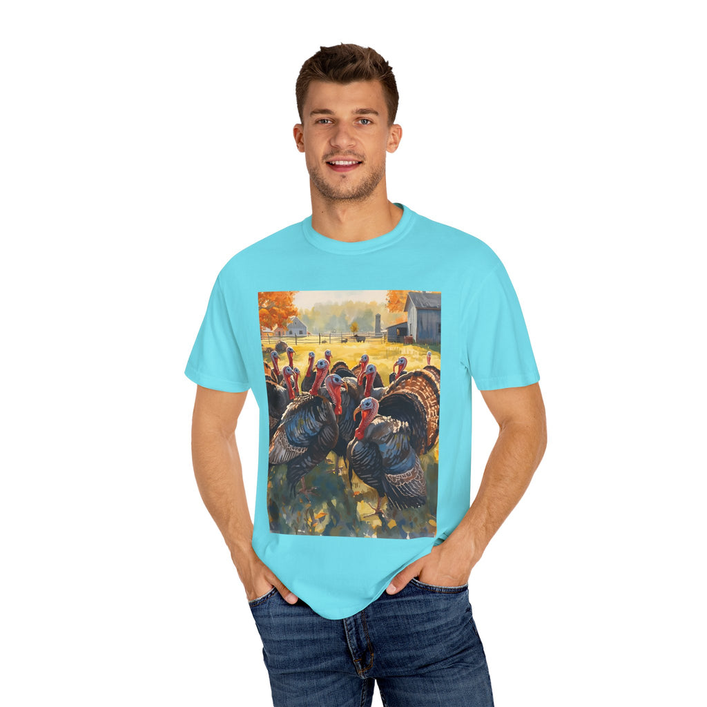 Thanksgiving Turkey T-Shirt, Unisex Holiday Shirt, Fall Apparel, Cozy Gift, Autumn Fashion