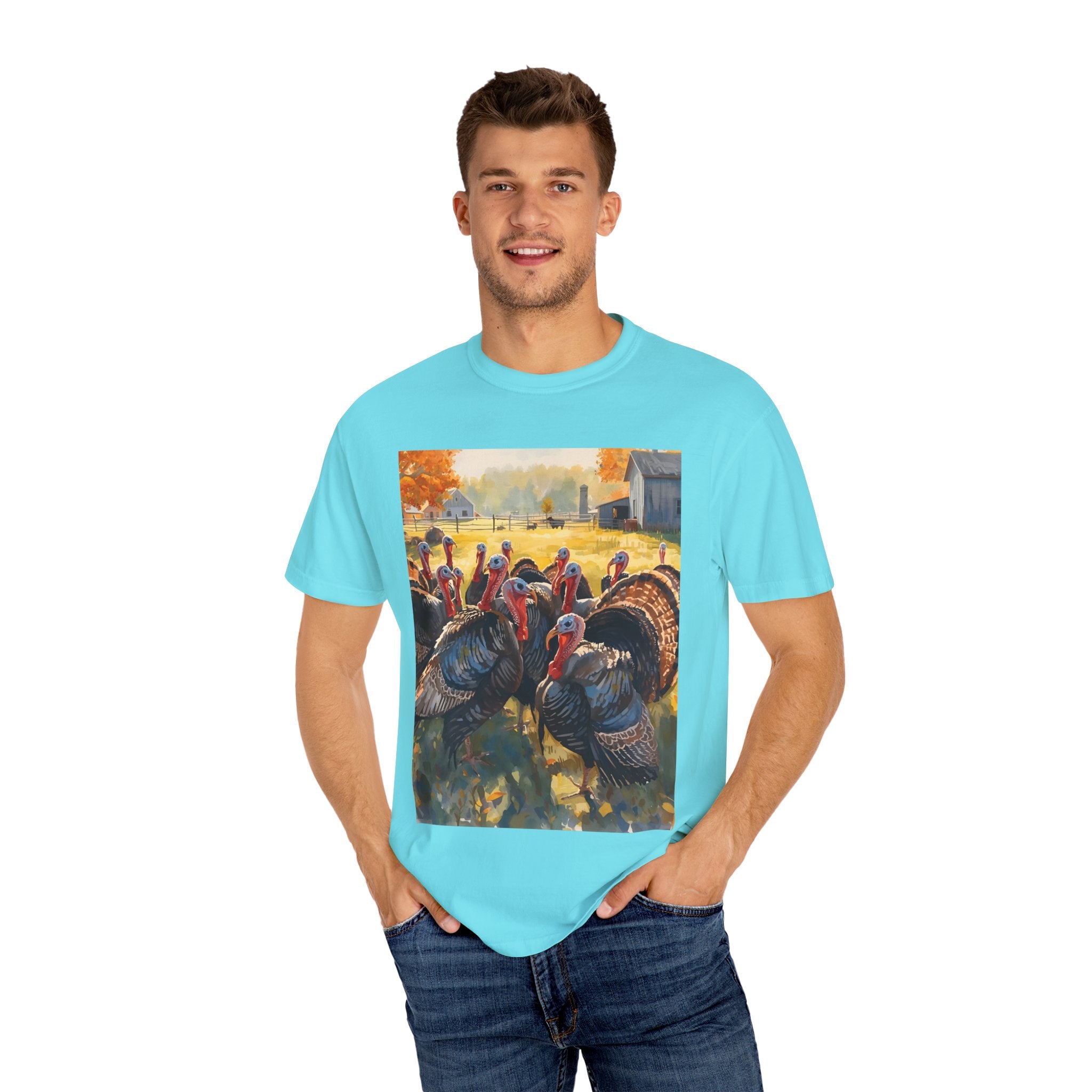 Thanksgiving Turkey T-Shirt, Unisex Holiday Shirt, Fall Apparel, Cozy Gift, Autumn Fashion