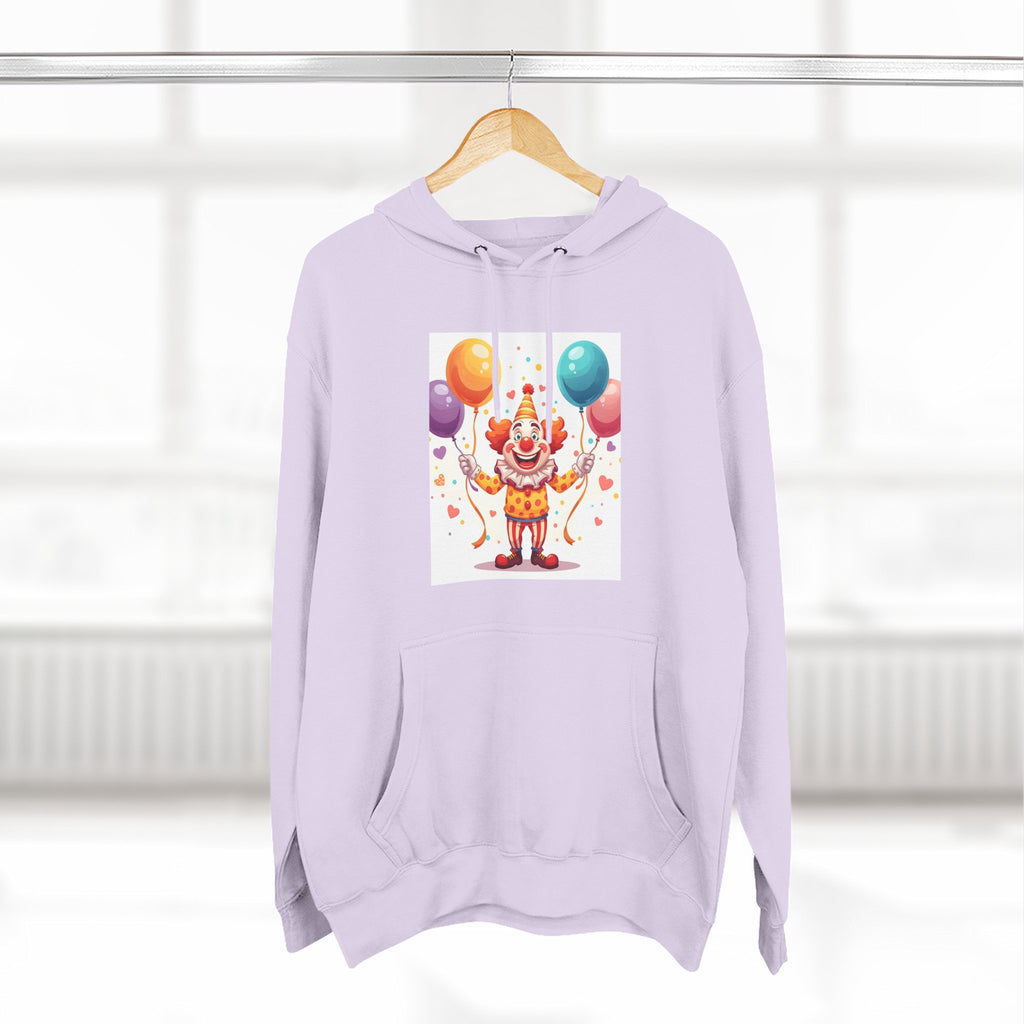 Clown Funny Three-Panel Fleece Hoodie