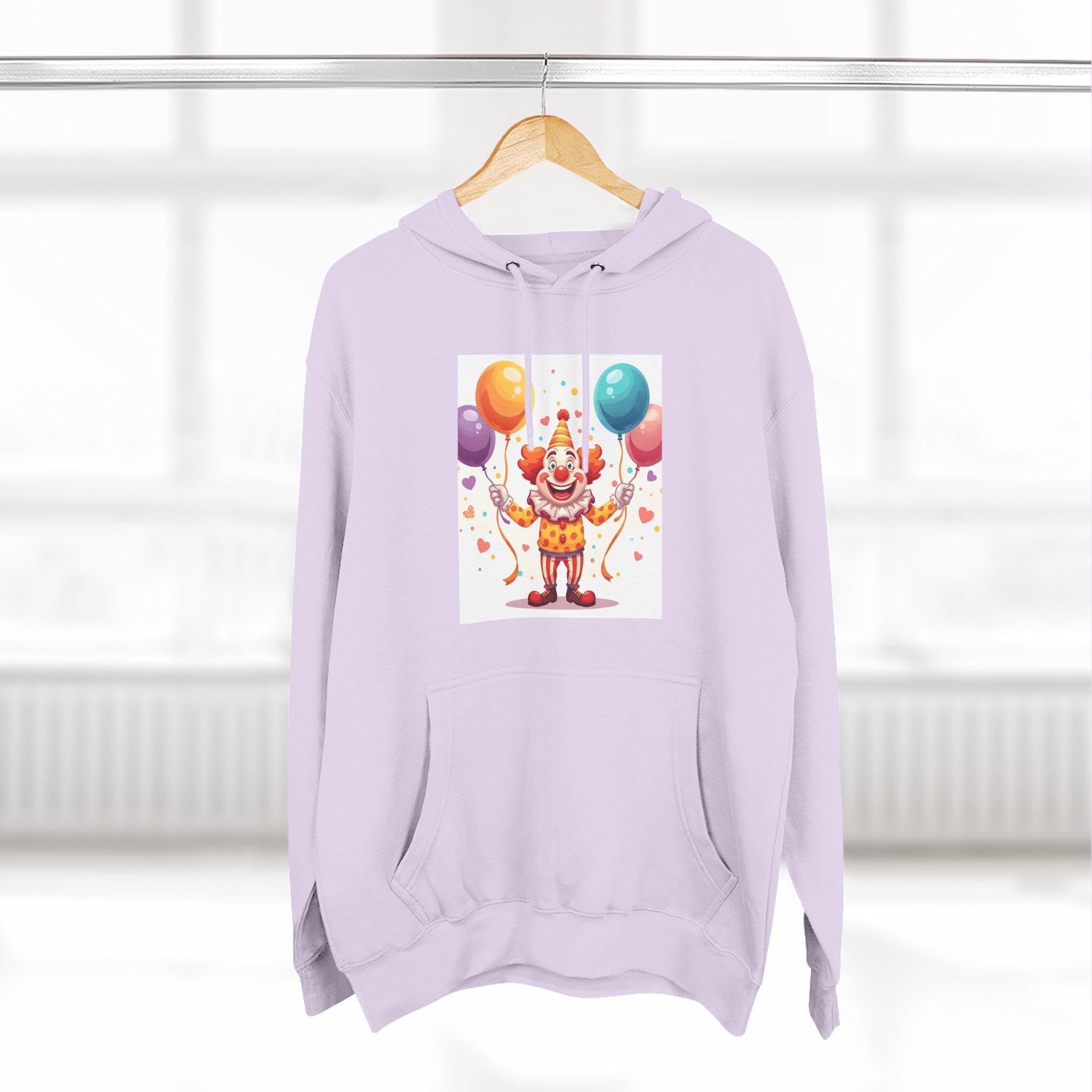 Clown Funny Three-Panel Fleece Hoodie