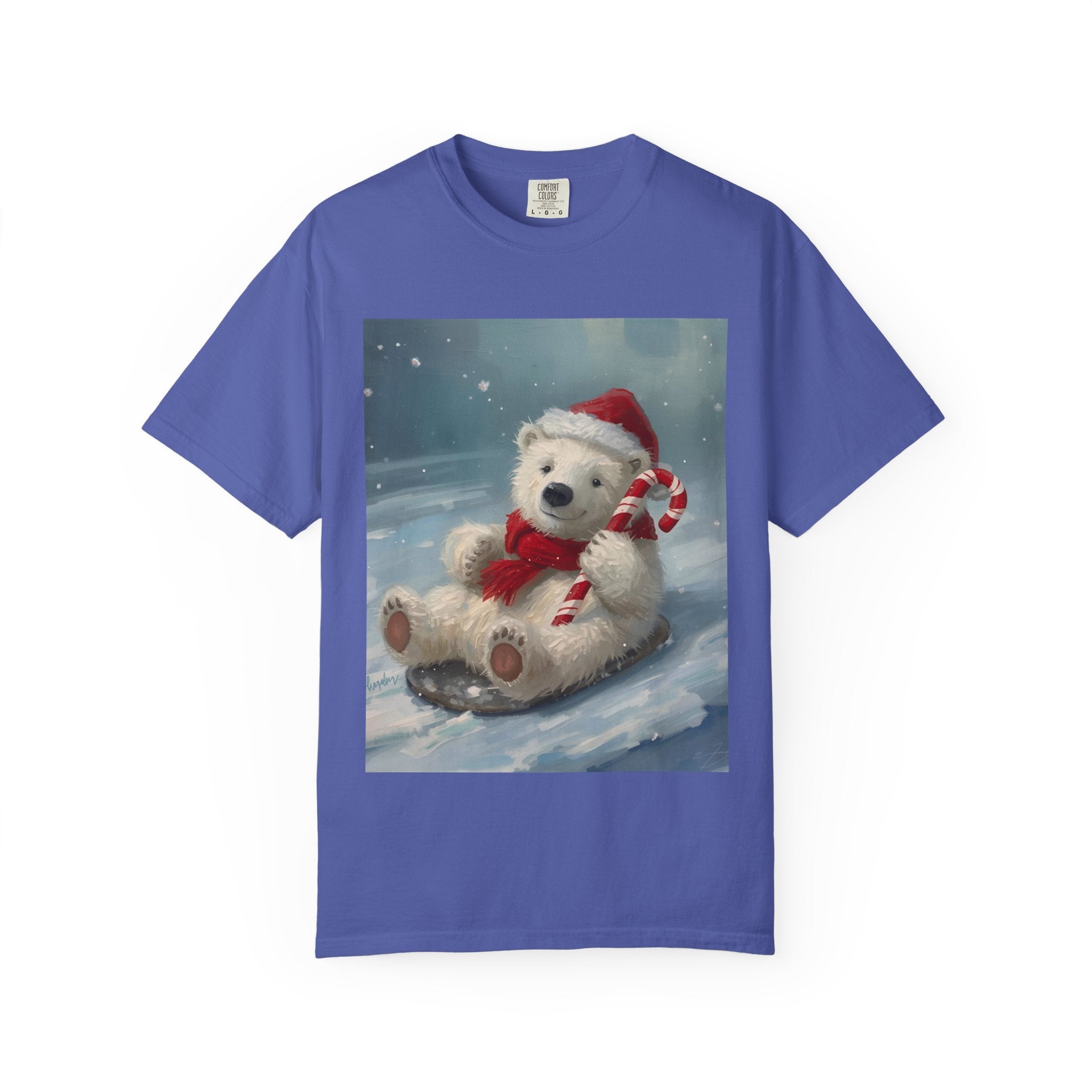 Cozy Christmas Bear T-Shirt, Winter Apparel, Holiday Gift, Family Matching Tee, Cute Polar Bear Design, Festive Outfit