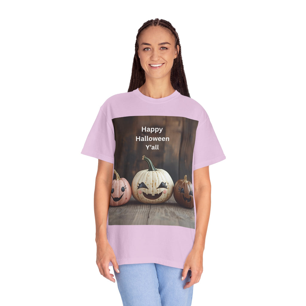 Happy Halloween Unisex T-Shirt, Casual Fall Tee, Halloween Gift, Pumpkin Shirt, Autumn Apparel, Holiday Style