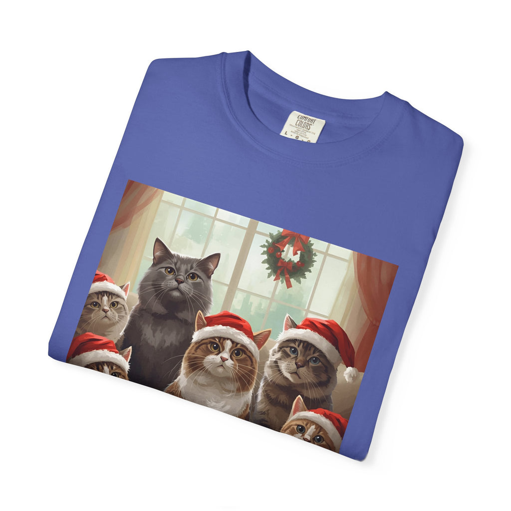 Cute Festive Christmas Holiday Cat T-Shirt, Christmas Gift, Cute Cat Shirt, Unisex Tee, Pet Lover Gift, Cozy Winter Style