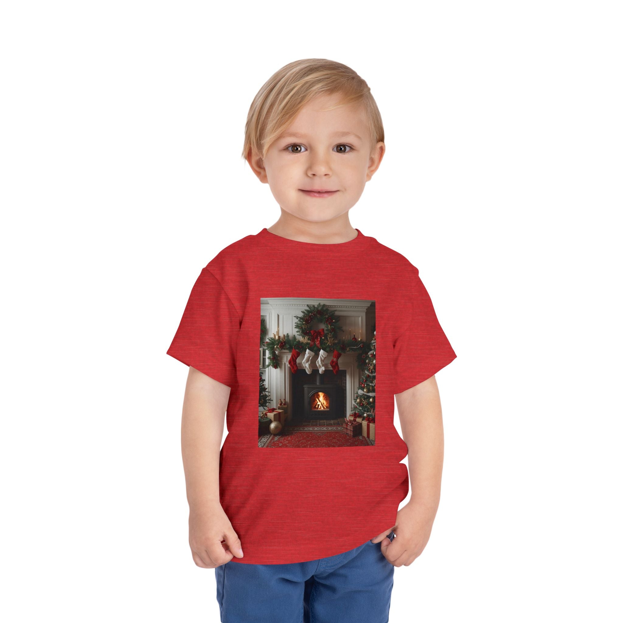 Cozy Christmas Toddler Tee, Holiday Kids Shirt, Cute Winter Tee, Toddler Christmas Outfit, Festive Short Sleeve Shirt