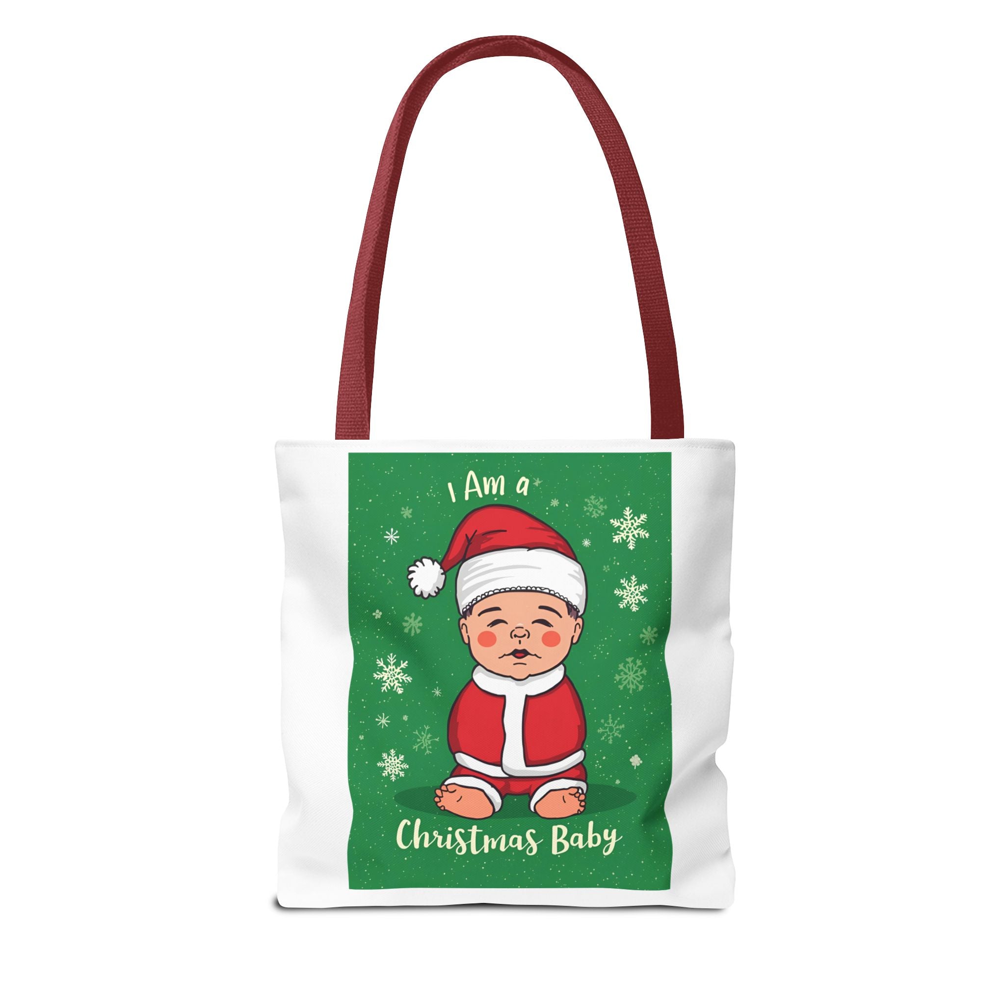 Christmas Baby Tote Bag, Holiday Gift Bag, Santa Baby Shopper, Festive Reusable Tote, Cute Christmas Tote for Kids