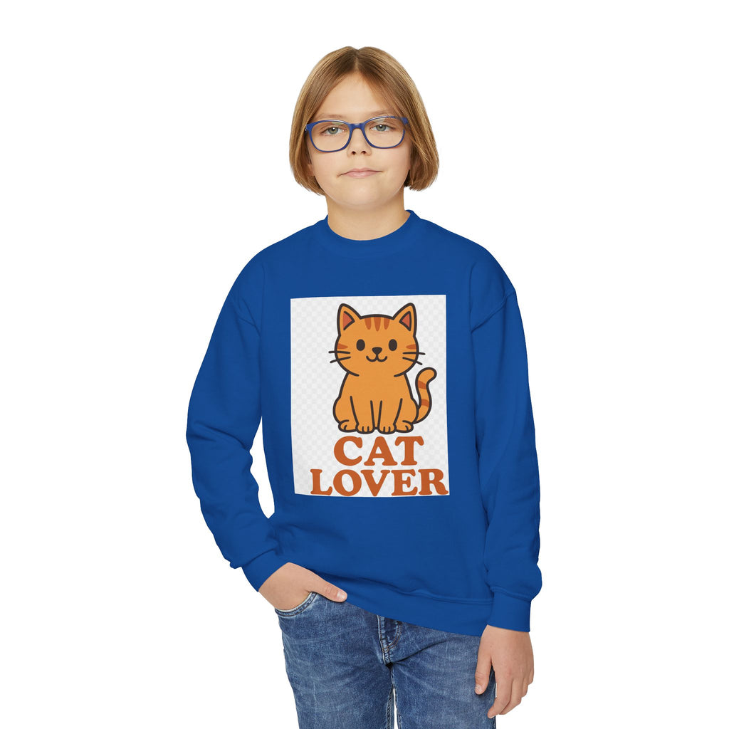 Cat Lover Youth Crewneck Sweatshirt