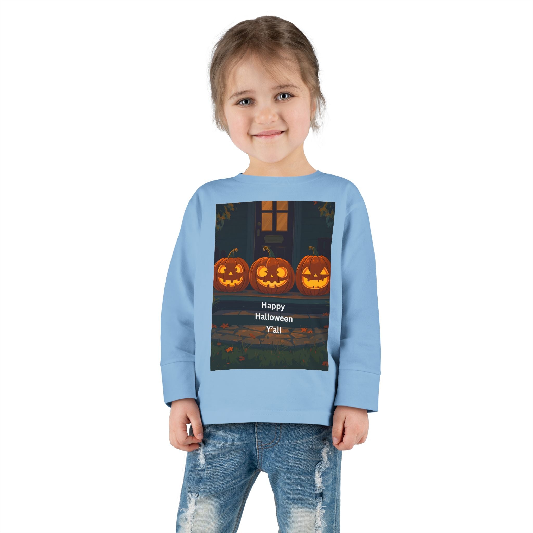 Halloween Pumpkin Toddler Long Sleeve Tee