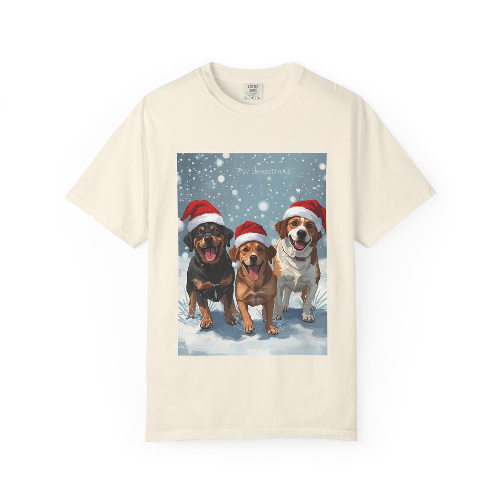 Cute Festive Christmas Dog Lover T-Shirt, Cute Holiday Shirt, Unisex Christmas Apparel, Gift for Pet Owners, Winter Celebration Tee