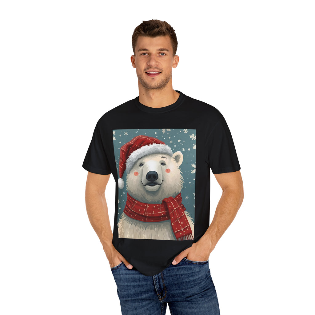 Cozy Holiday Polar Bear T-Shirt, Christmas Tee, Unisex Shirt, Festive Apparel, Gift for Animal Lovers, Winter Wear