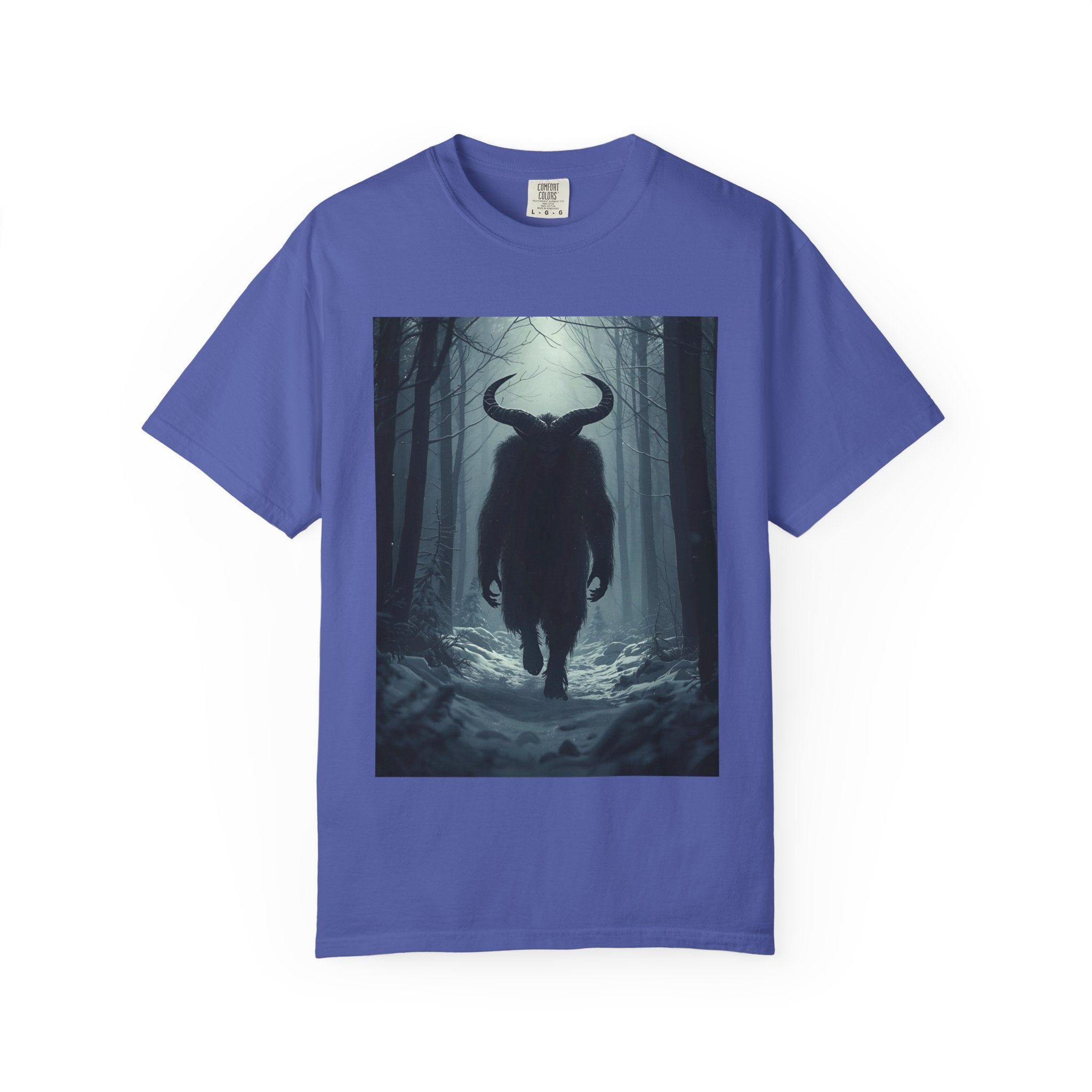 Spooky Mysterious Forest Creature Unisex Garment-Dyed T-Shirt | Unisex Tee, Graphic T-Shirt, Vintage Style, Nature Lover Gift, Unique Artwear