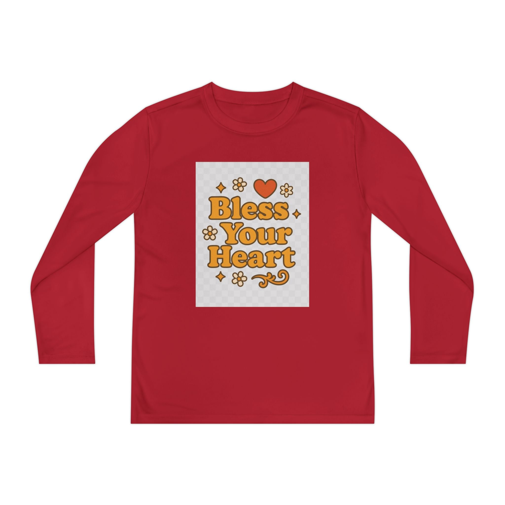 Bless Your Heart Youth Long Sleeve Competitor Tee