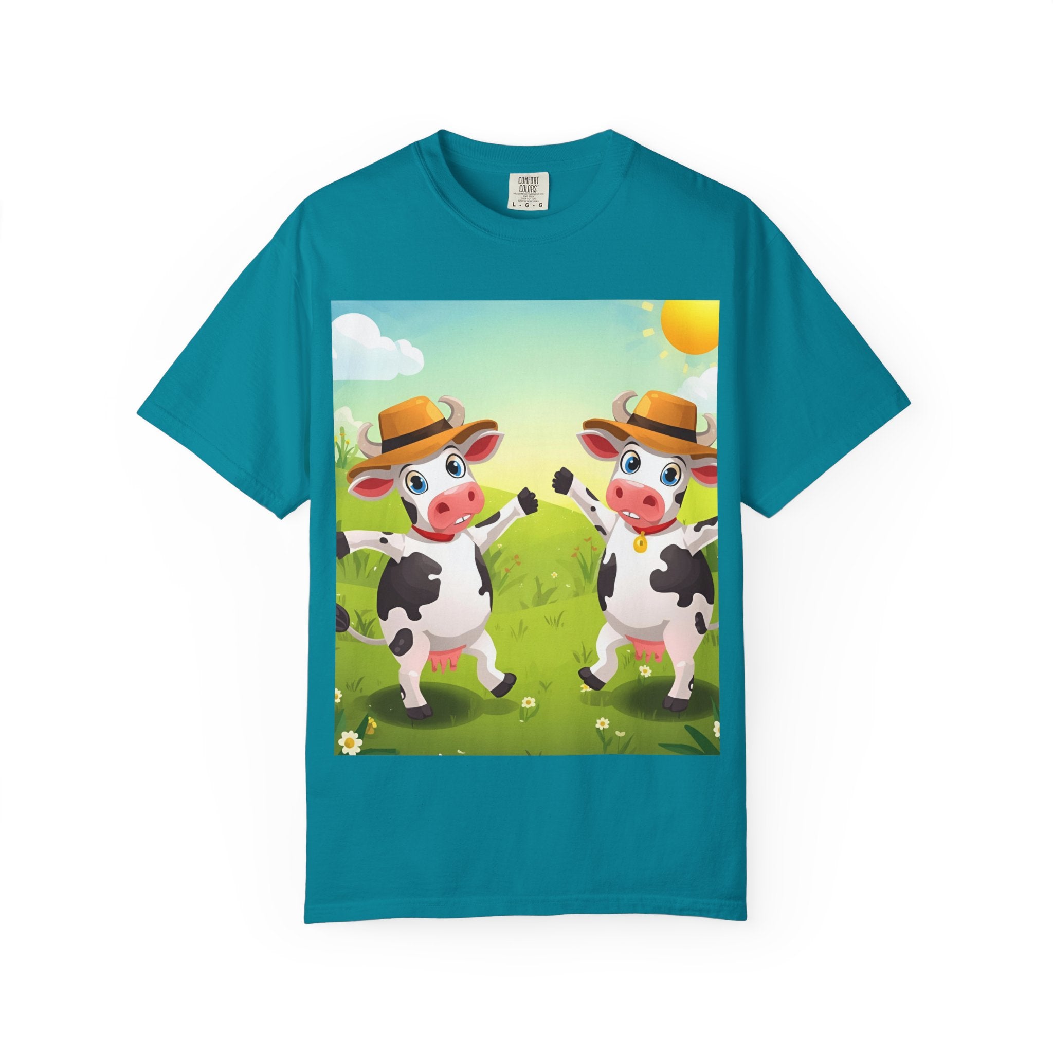 Cute Cow Fun Farm Unisex Garment-Dyed T-shirt