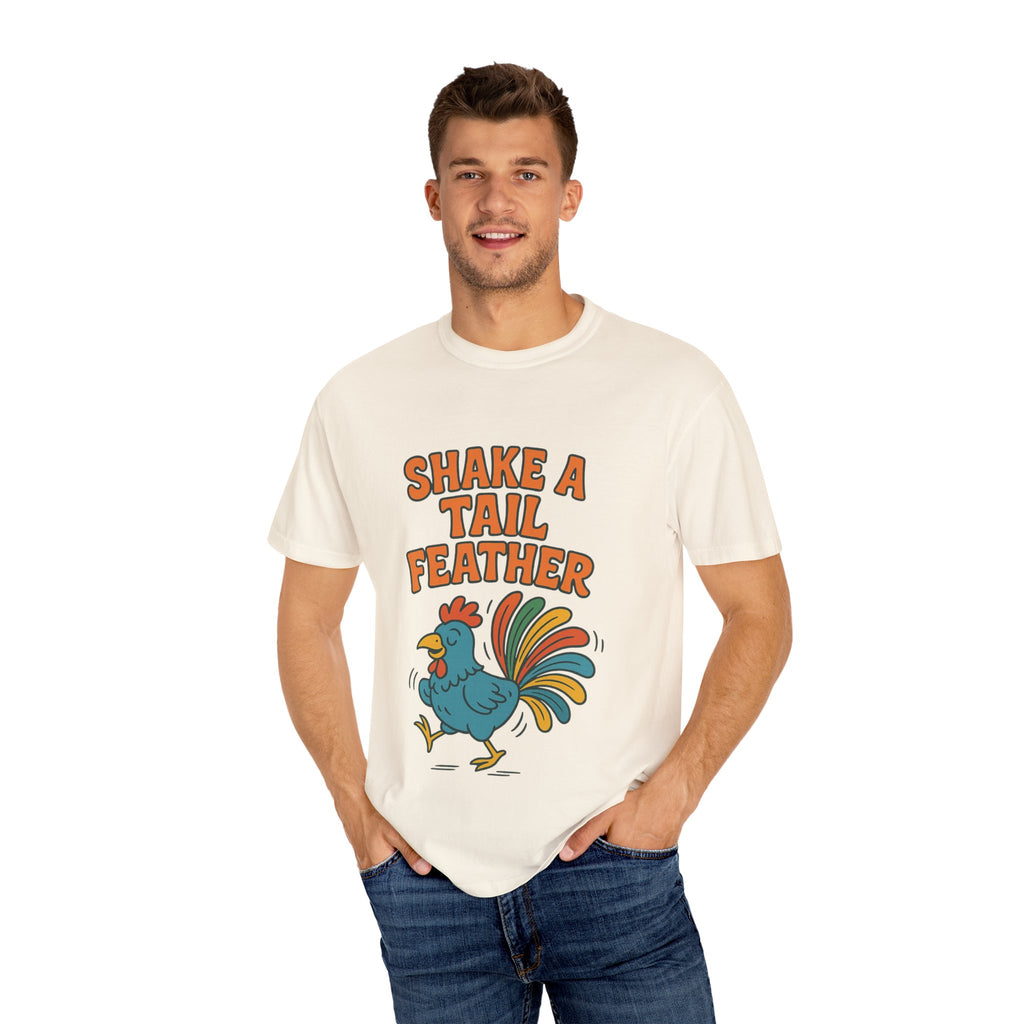 Playful Chicken Graphic Tee, Unisex T-shirt for Fun Parties, Gift for Poultry Lovers, Casual Wear, Summer Vibes