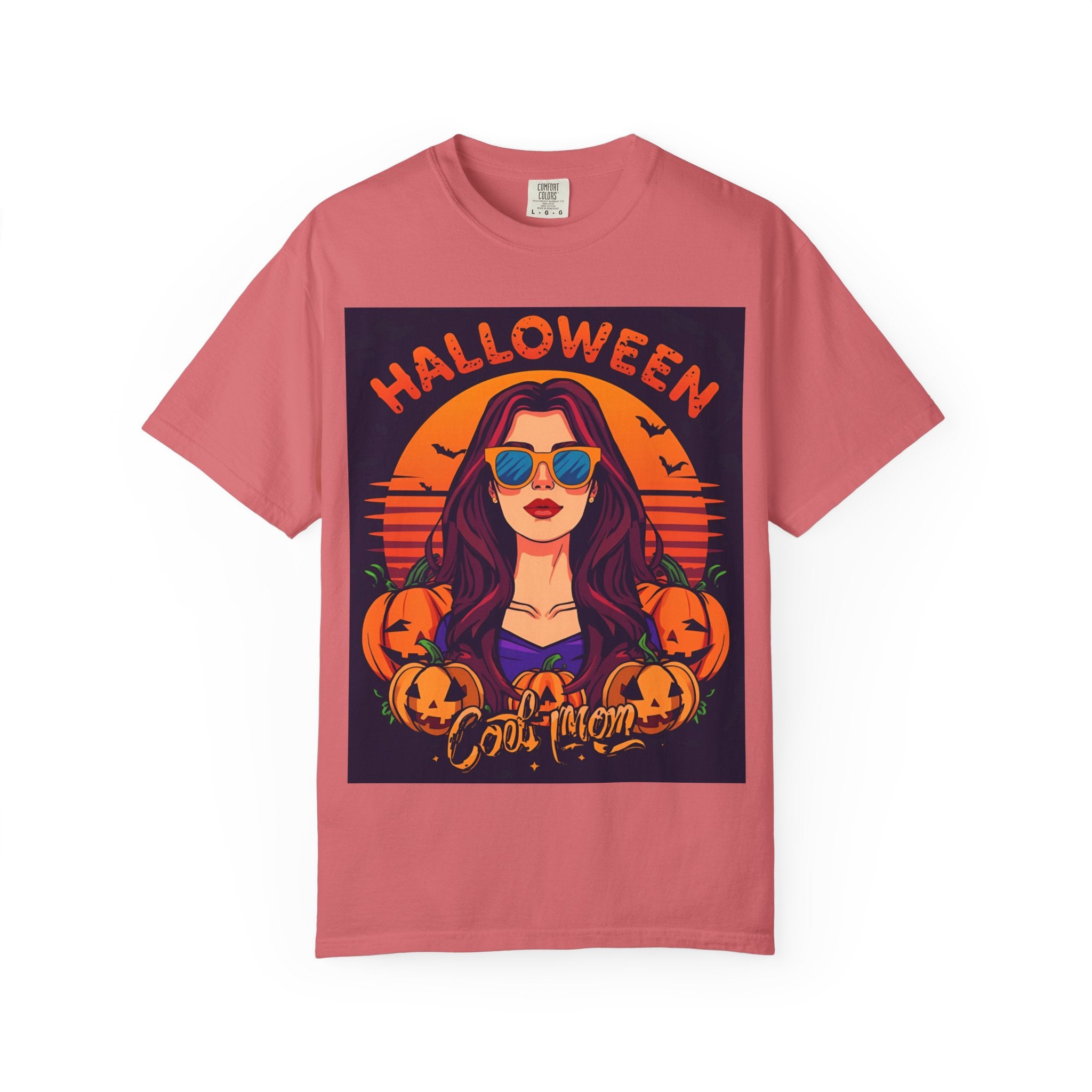 Halloween Cool Mom T-Shirt, Unisex Garment-Dyed Tee, Spooky Season Apparel, Fall Fashion, Halloween Costume Shirt