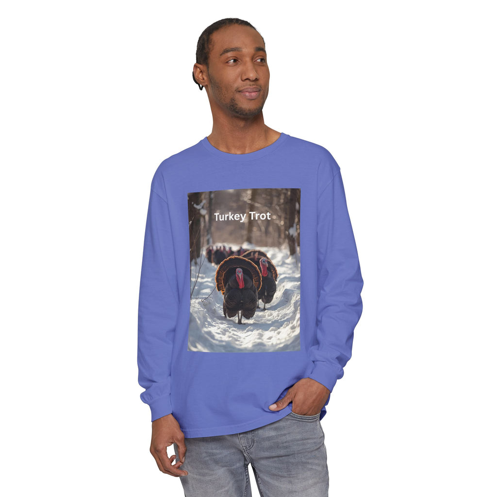 Turkey Trot Long Sleeve T-Shirt, Fall Festival Apparel, Thanksgiving Celebration Top, Unisex Holiday Shirt, Comfortable Everyday Wear