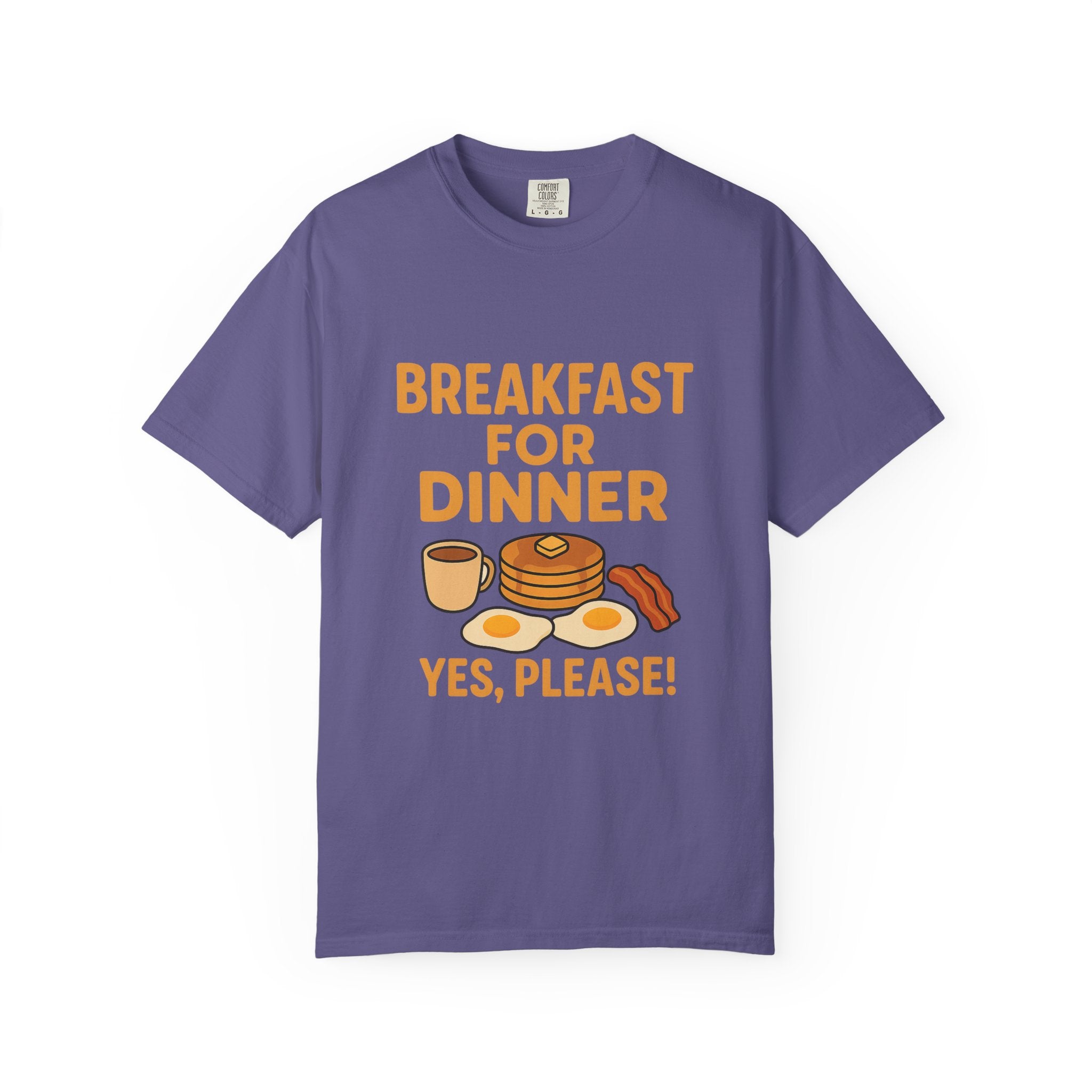 Whimsical Breakfast For Dinner T-Shirt, Foodie Gift, Funny Dinner Shirt, Comfort Wear, Casual Tee for Food Lovers