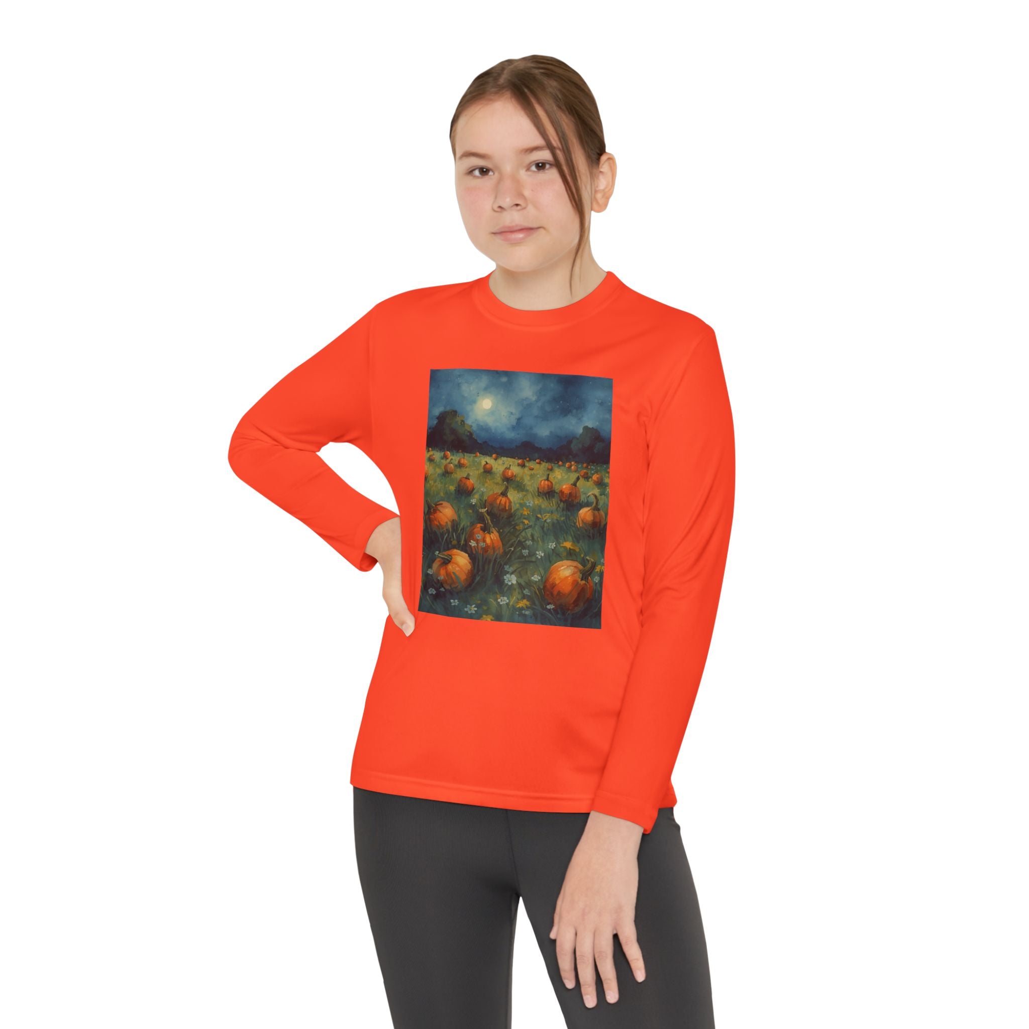 Youth Pumpkin Patch Long Sleeve Tee, Fall Fashion, Kids Apparel, Halloween Outfit, Pumpkin Lovers Gift, Cozy Autumn Shirt