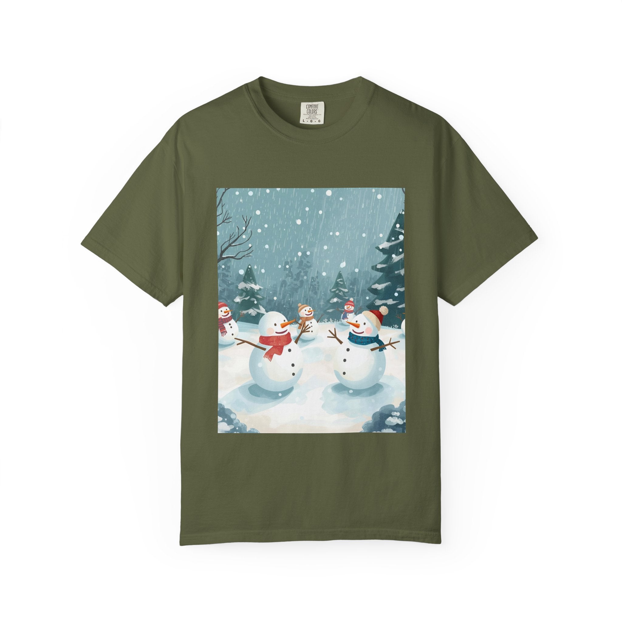 Festive Christmas Snowman Winter Wonderland T-shirt, Holiday Tee, Snowman Gift, Cozy Apparel, Unisex Christmas Shirt, Festive Winter Wear