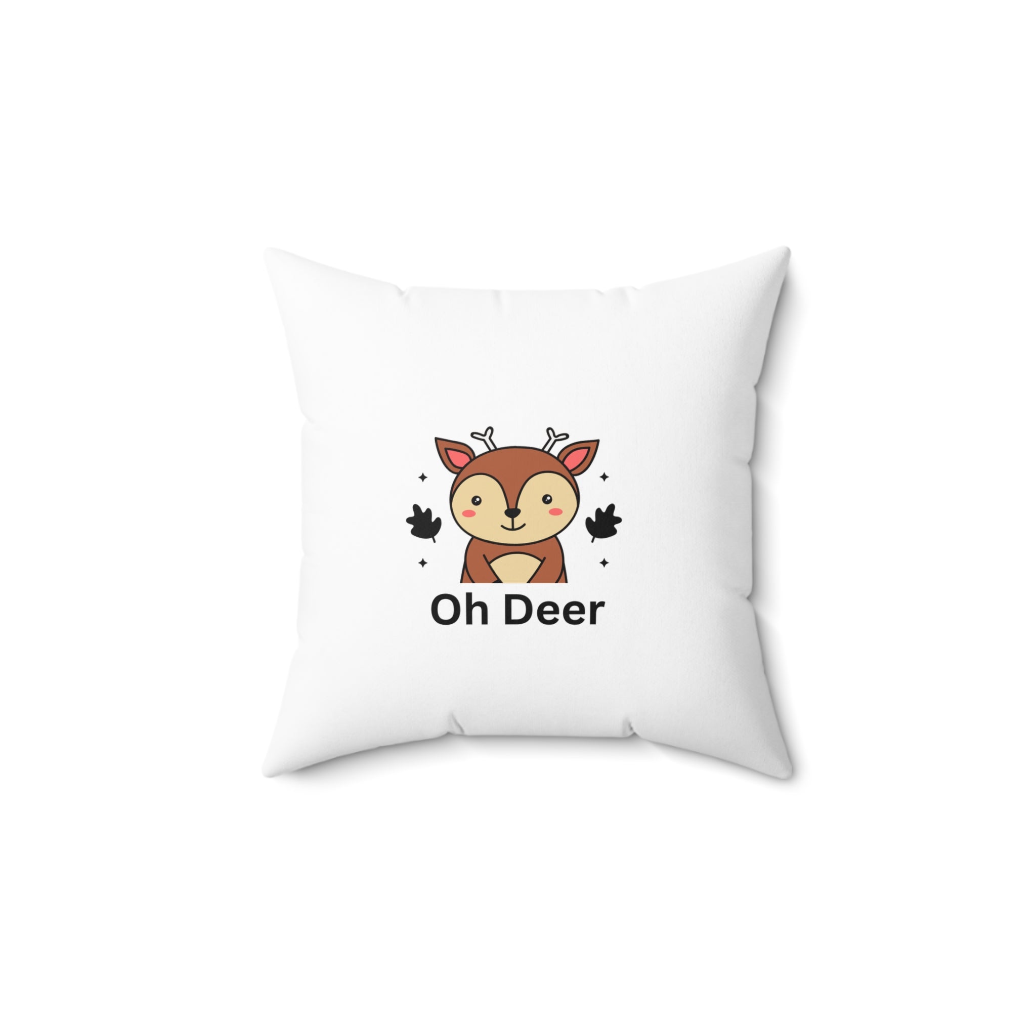 Whimsical Deer Pillow - Cozy Home Decor, Seasonal Accent, Cute Gift for Nature Lovers, Fall Decor, Animal Themed Cushion