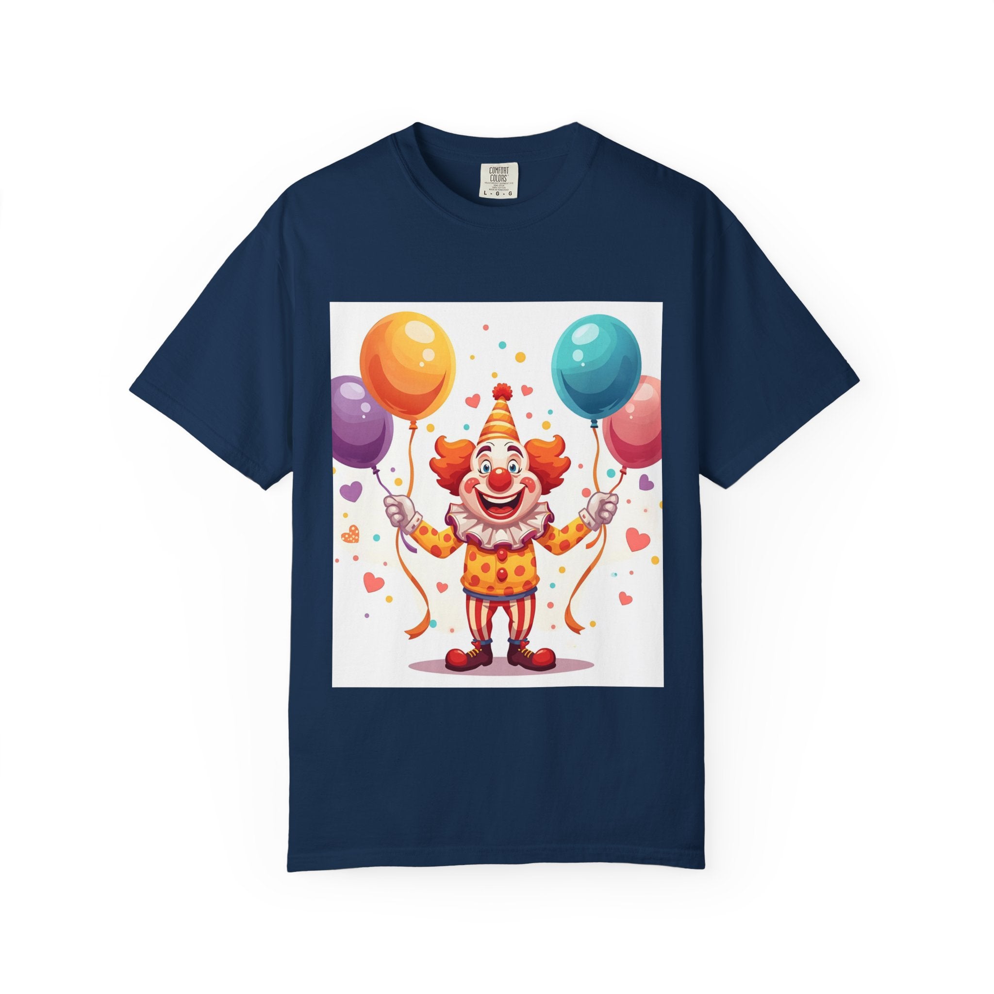 Colorful Clown Balloon T-Shirt, Fun Graphic Tee, Unisex party shirt, Circus themed apparel, Birthday gift for kids