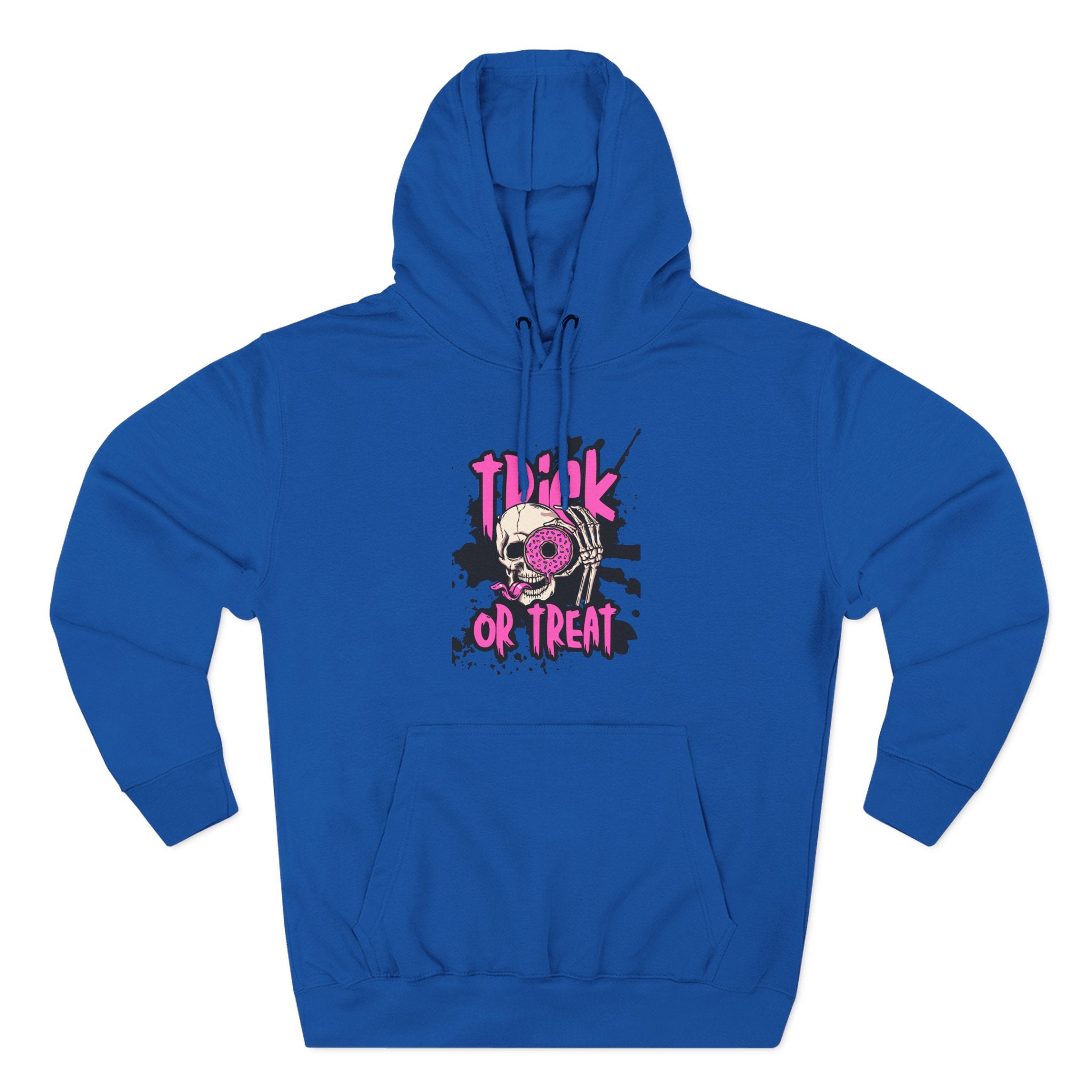 Trick Or Treat Skull Three-Panel Fleece Hoodie