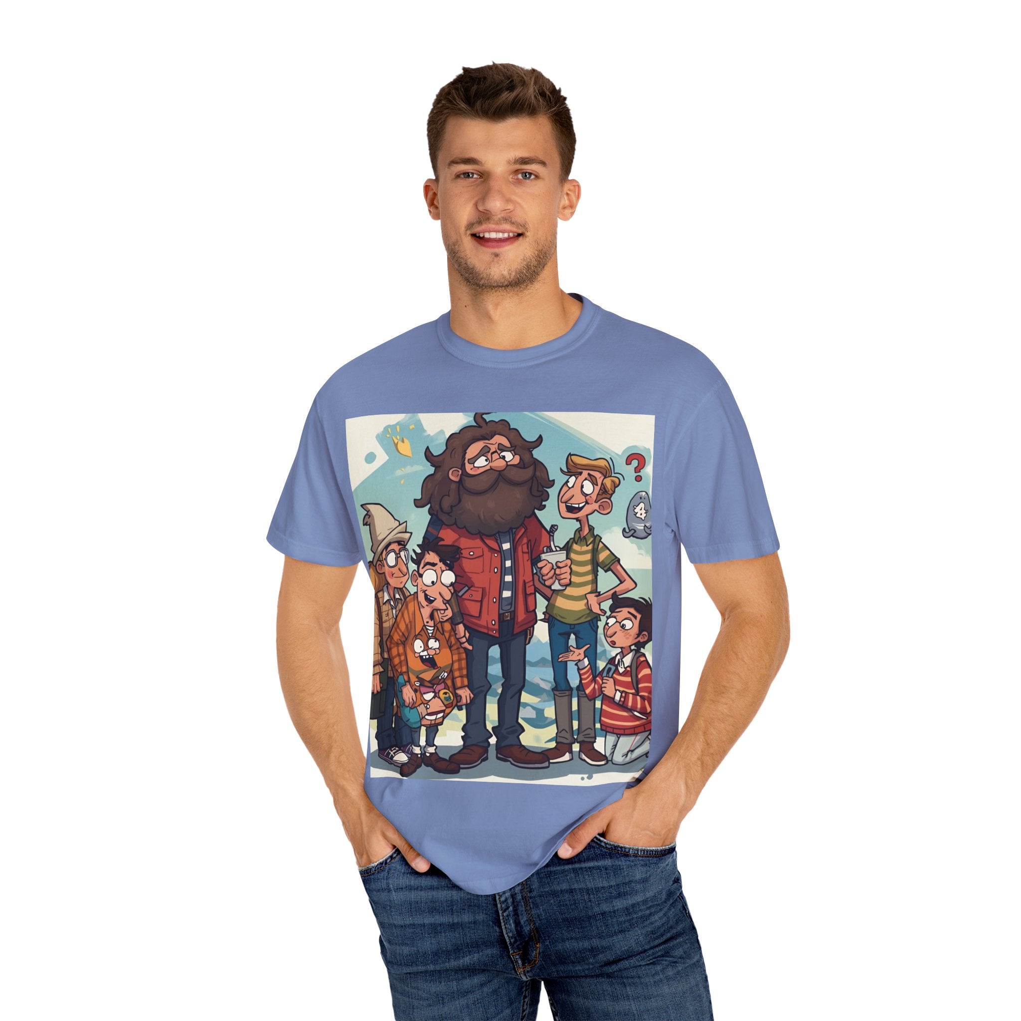 Charming Cartoon Graphic Tee, Fun Unisex T-shirt for Casual Wear, Unique Gift Ideas for Holidays, Family Gatherings, Cartoon Lovers, [...]