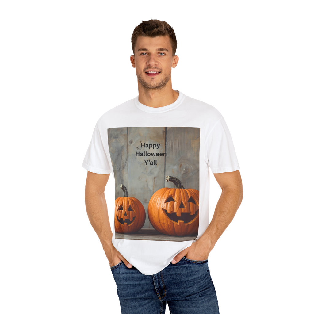 Happy Halloween Unisex T-Shirt, Spooky Fall Tee, Pumpkin Graphic Shirt, Halloween Costume Top, Fall Celebration Wear