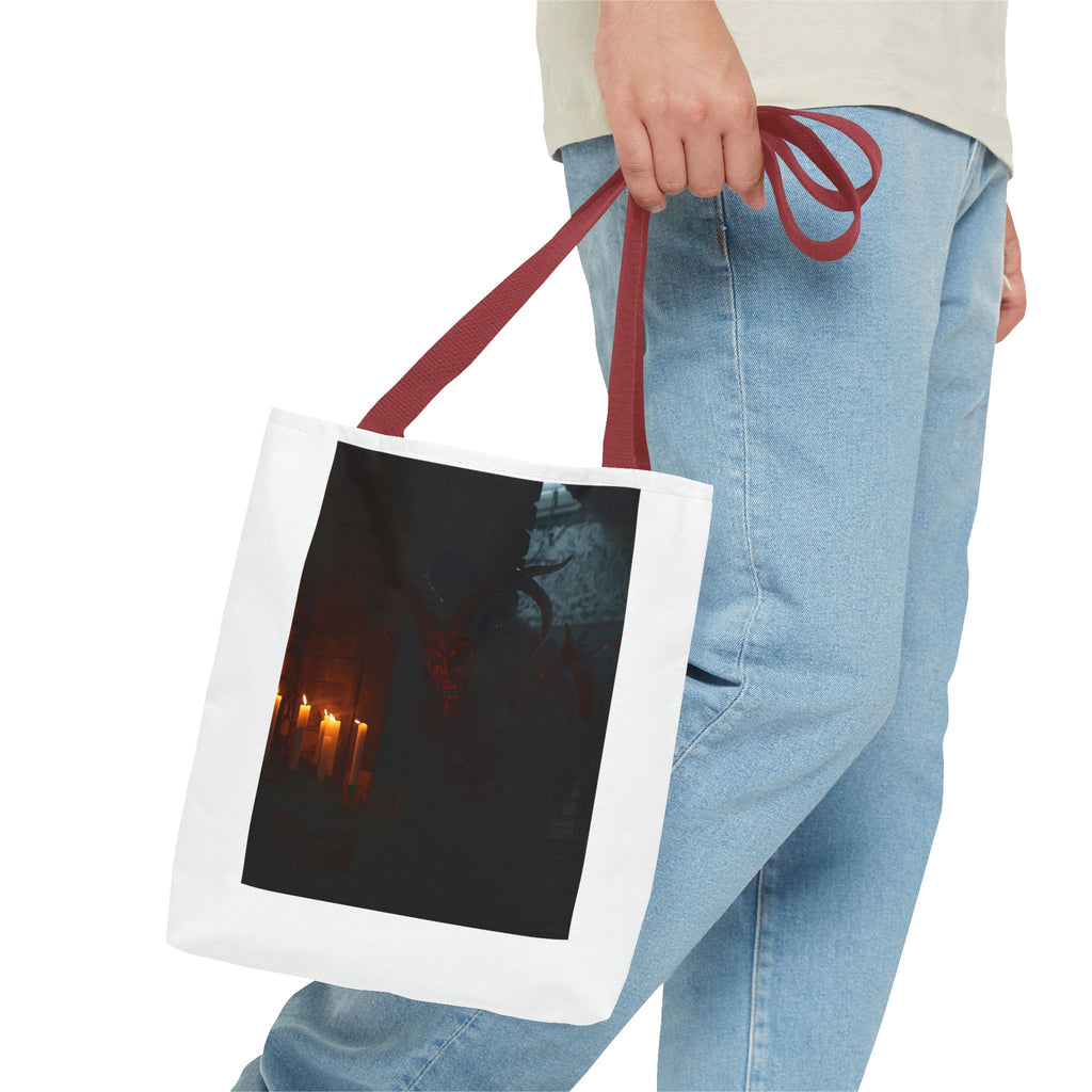 Spooky Halloween Pumpkin Shadow Tote Bag (AOP)