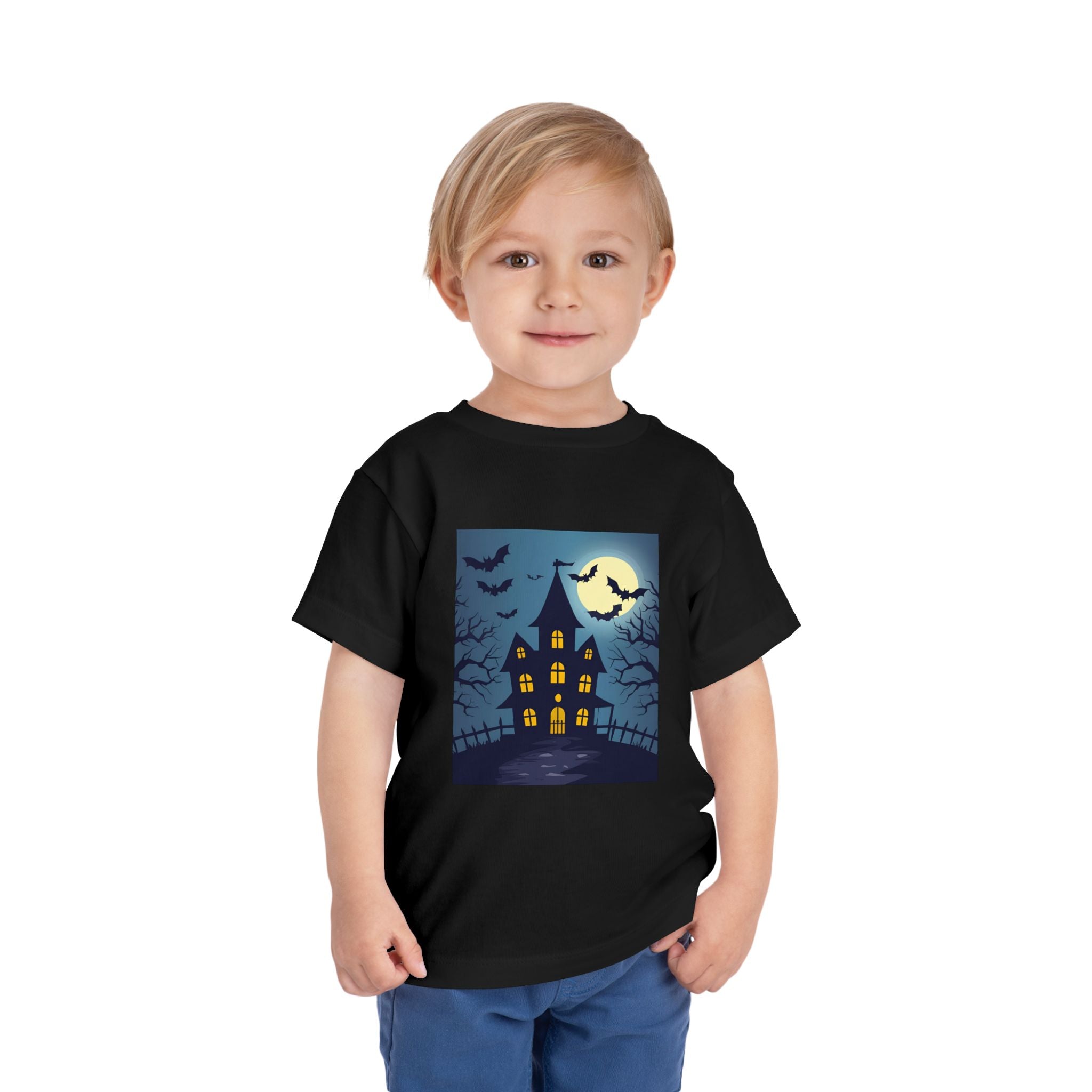 Toddler Halloween T-Shirt, Spooky Haunted House Tee, Kids Halloween Costume, Toddler Witch Shirt, Halloween Party Outfit