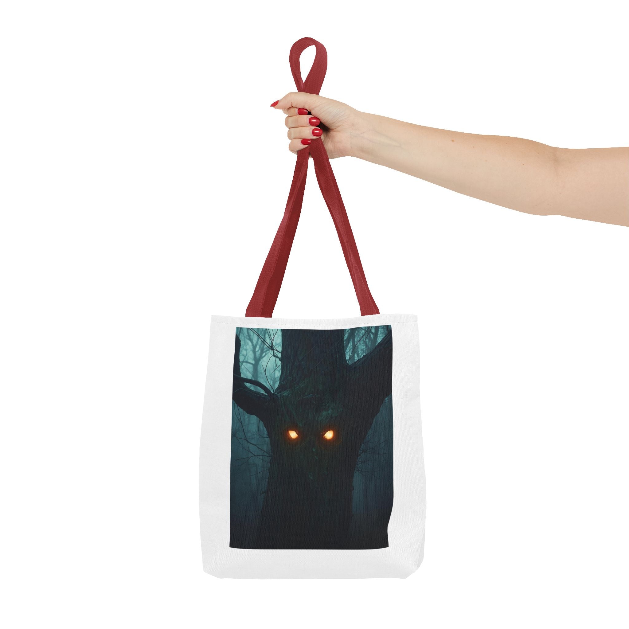Mysterious Forest Spirit Tote Bag, Magical Tote, Halloween Bag, Eco-Friendly Shopping Bag, Gift for Nature Lovers, Unique Design