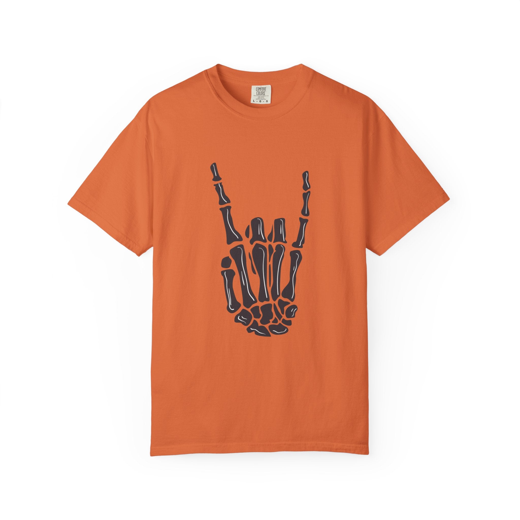 Rock On Skeleton T-Shirt, Unisex Tee, Music Lover Gift, Halloween Costume, Edgy Graphic Shirt, Casual Style, Spooky Fashion