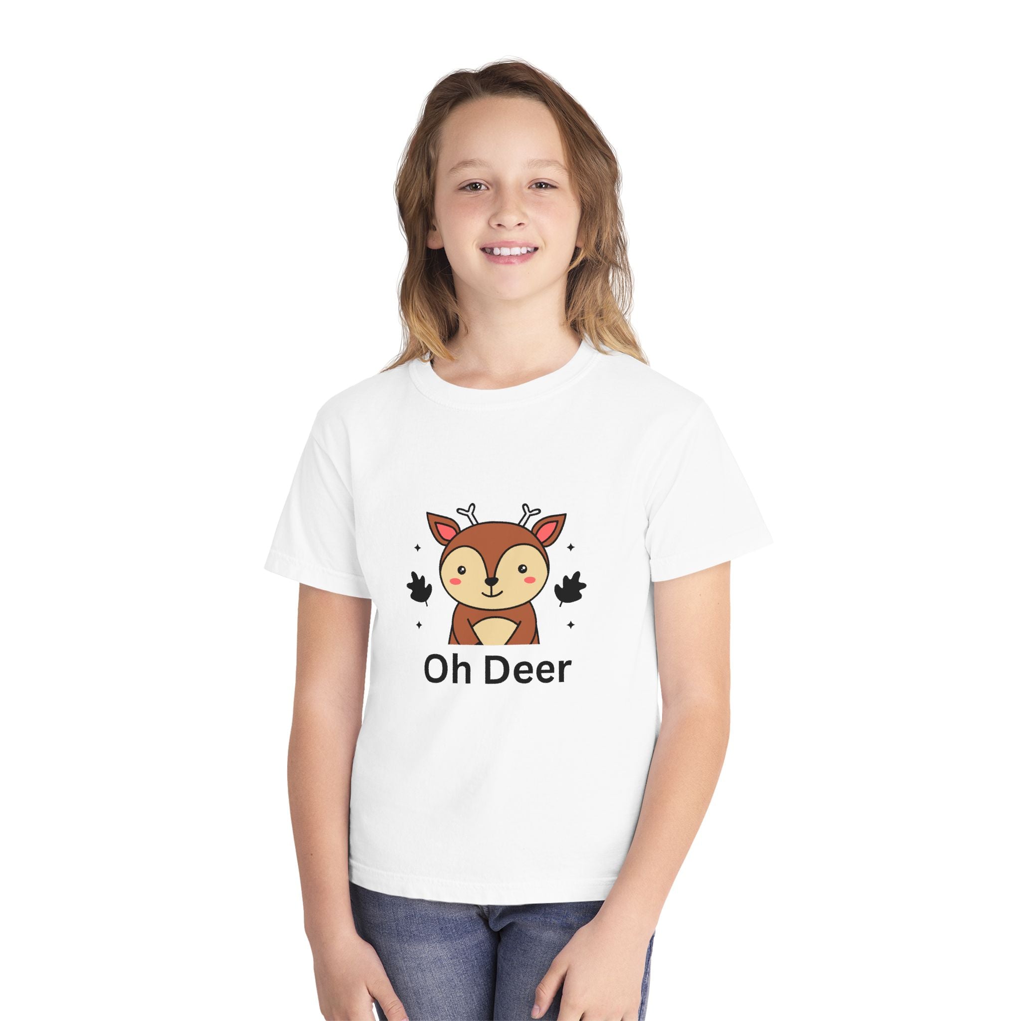 Funny Kids Tee - "Oh Deer" Design, Youth Shirt, Cute Animal Graphic, Perfect Gift for Birthdays, Holidays, or Playtime