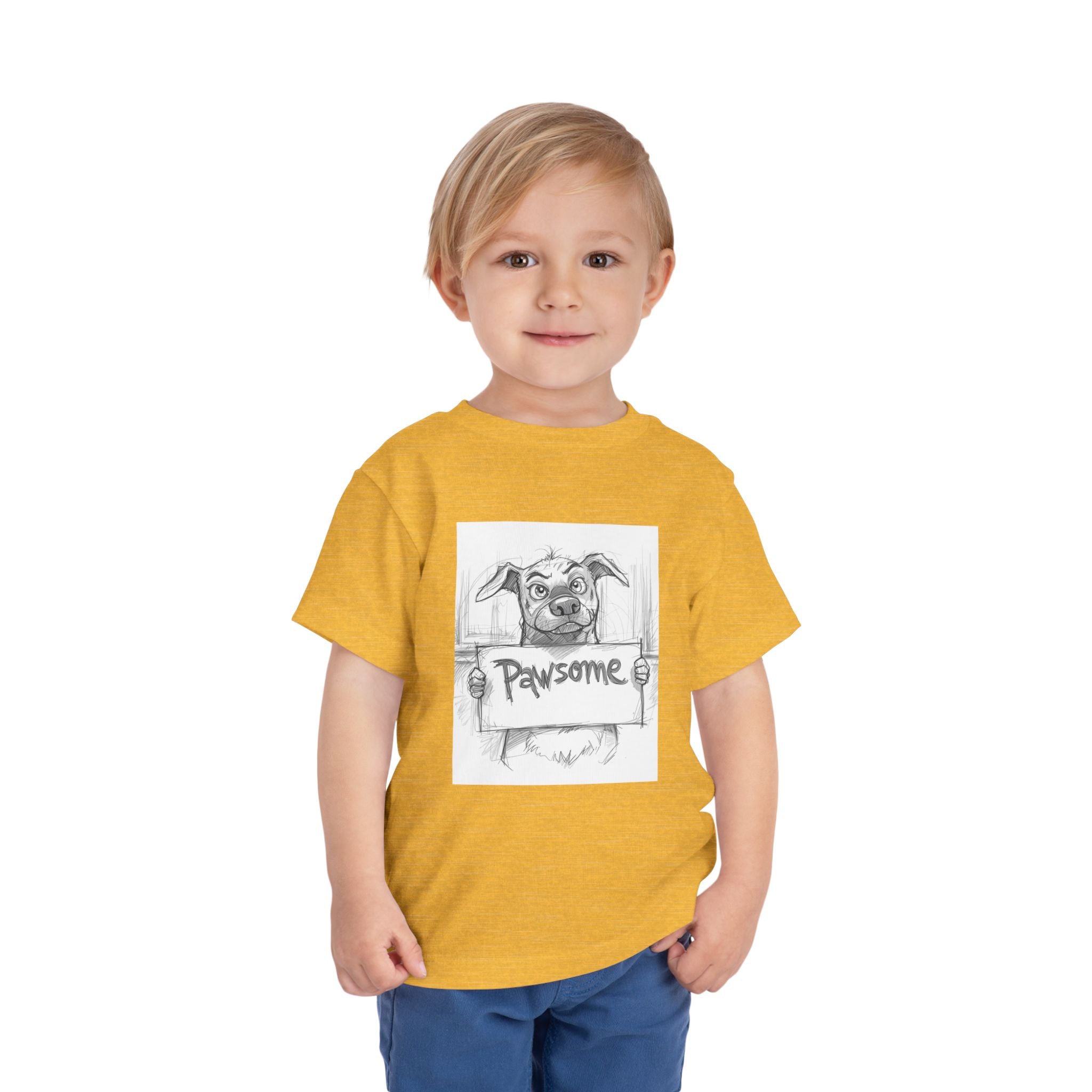 Pawsome Toddler Tee, Cute Dog Shirt for Kids, Pet Lover Gift, Playful Toddler Outfit, Birthday Gift, Animal Lover Apparel