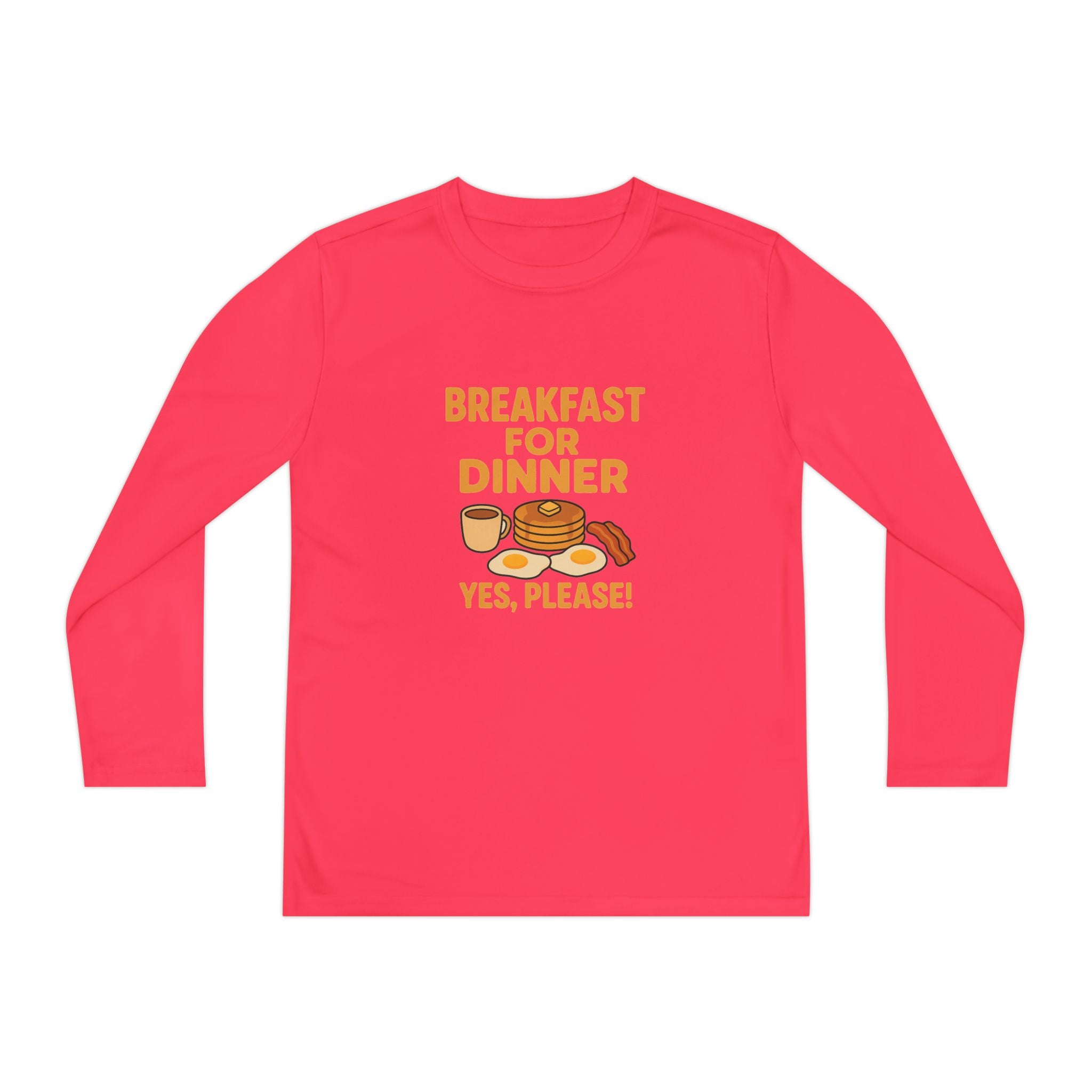 Breakfast For Dinner Youth Long Sleeve Competitor Tee