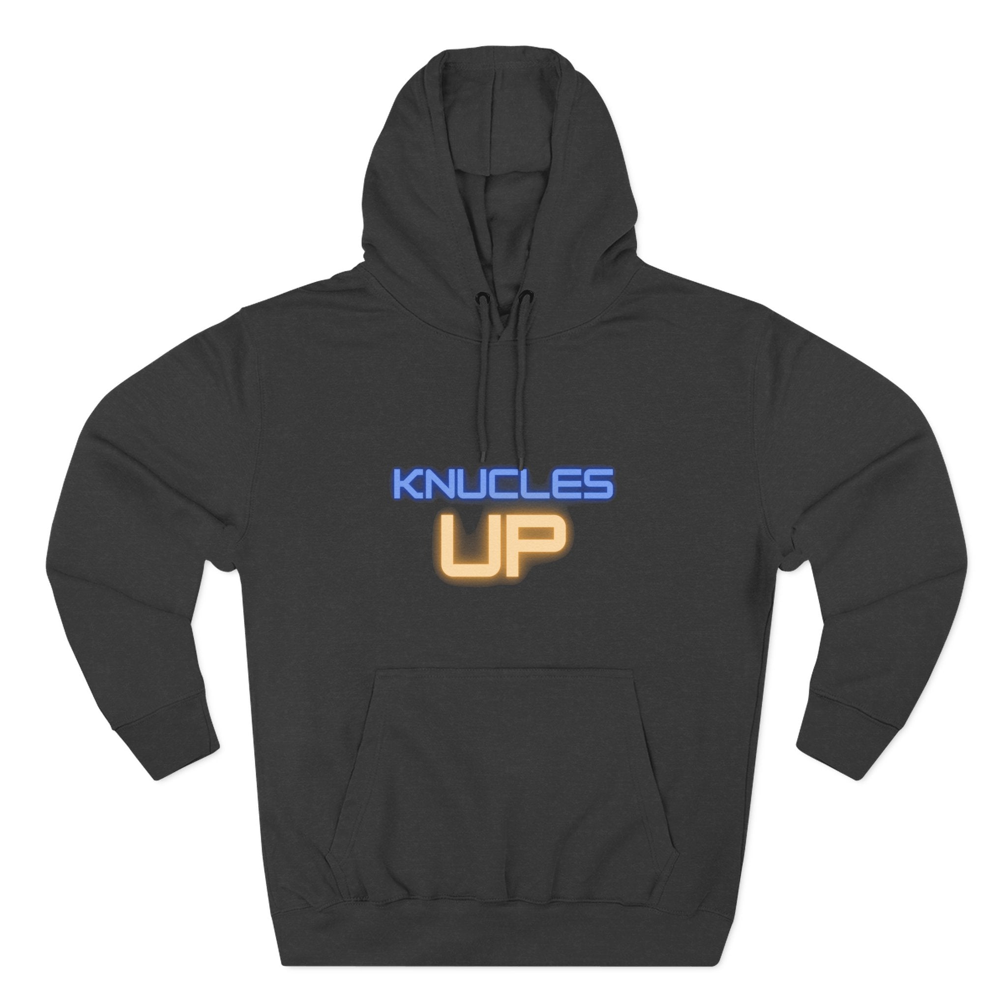 Knuckles Up Fleece Hoodie - Cozy Streetwear for Everyday Adventure, Gift for Him, Her, Cool Casual Attire, Relaxed Vibe