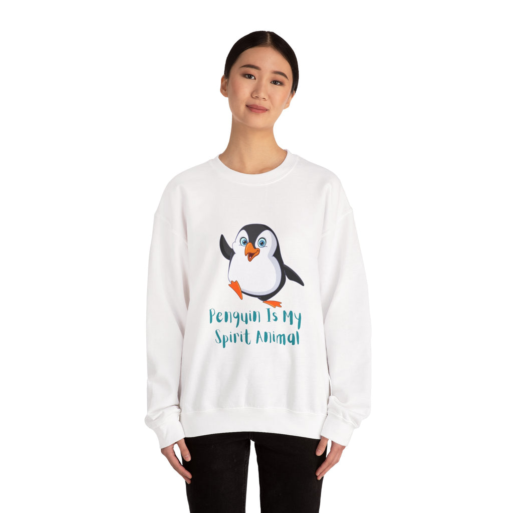 Penguin Spirit Animal Crewneck Sweatshirt - Cozy Gift for Animal Lovers, Winter Layer, Cute Sweatshirt, Funny Gift, Casual Wear