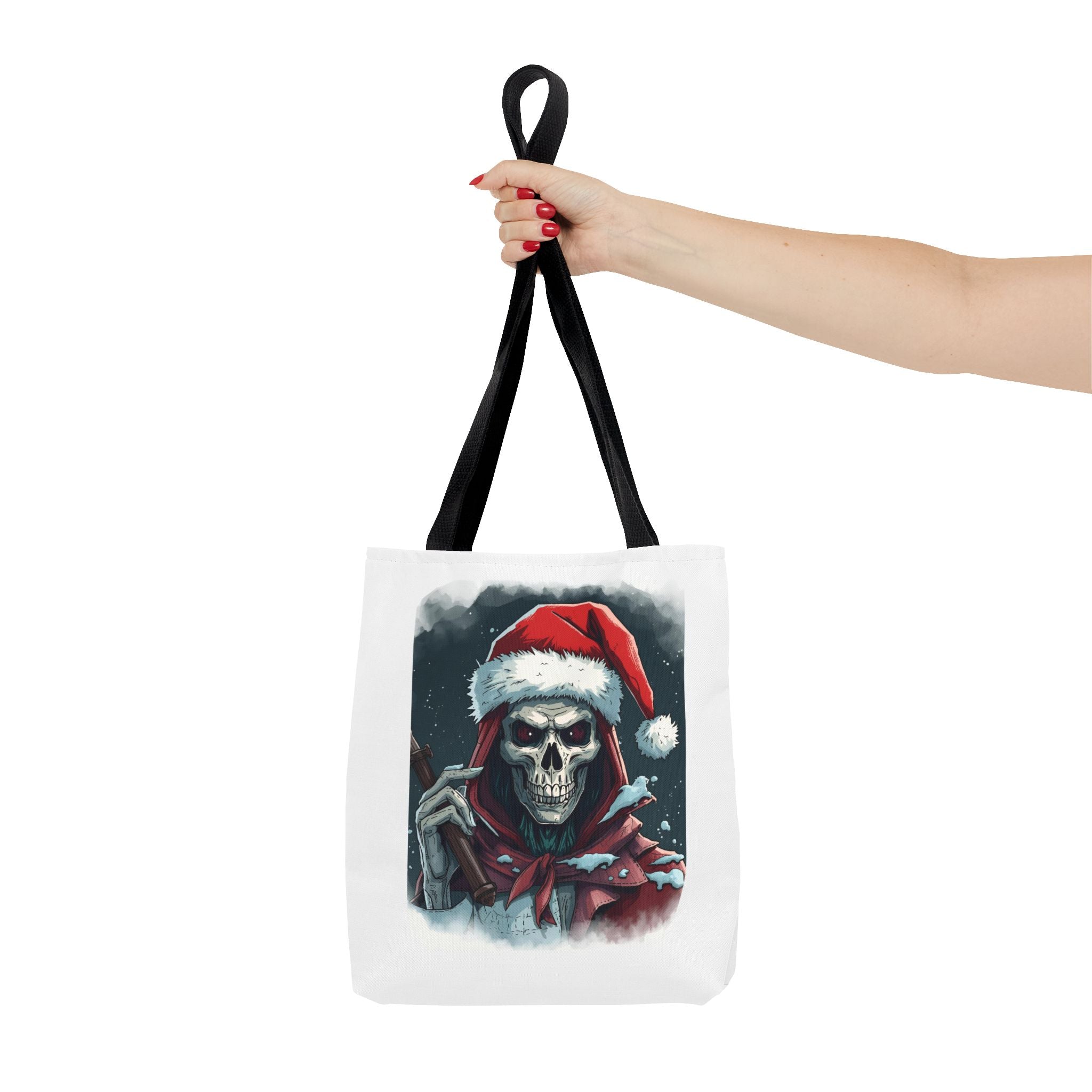 Spooky Skeleton Christmas Santa Tote Bag (AOP)
