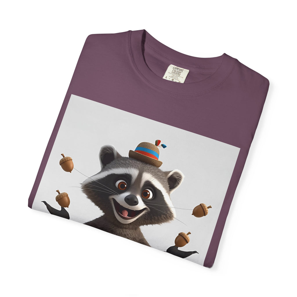 Whimsical Raccoon T-Shirt, Unisex Graphic Tee, Cute Animal Shirt, Fun Gift for Kids and Adults, Quirky Nature Lover Apparel, Party Wear