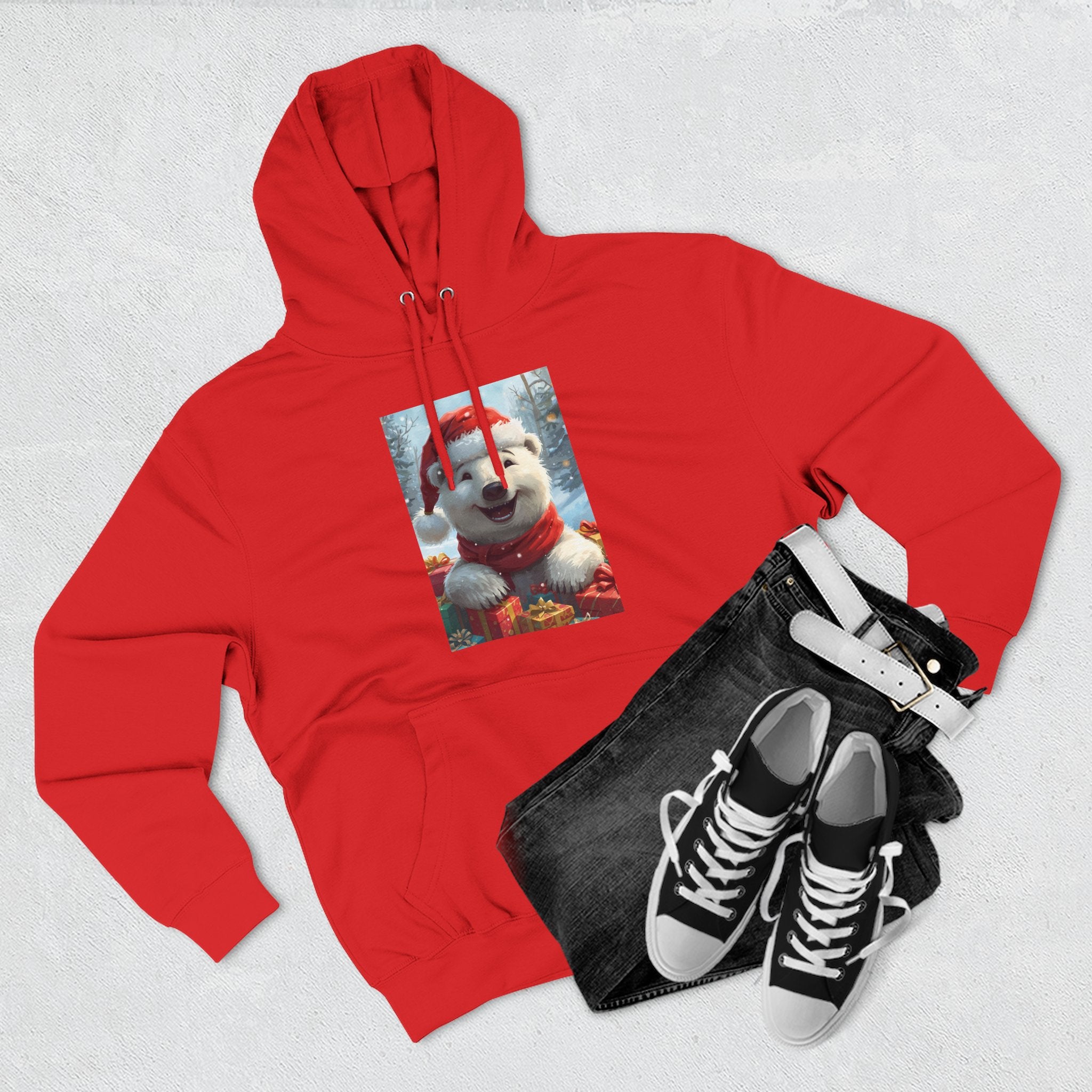 Cozy Winter Hoodie, Festive Fleece Sweatshirt with Cute Holiday Design, Perfect for Christmas Gifts, Casual Winter Wear, Dog Lover Apparel