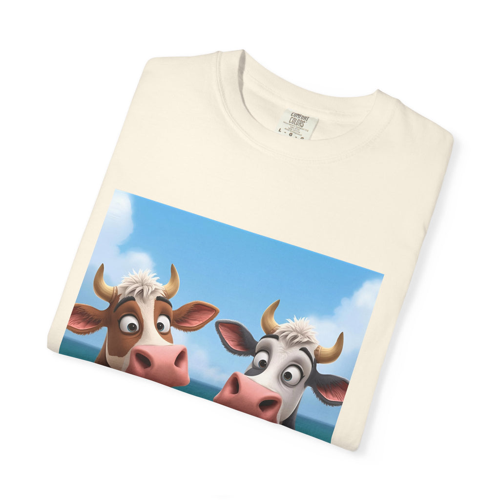 Cute Cow Ice Cream T-Shirt, Fun Summer Tee, Animal Lover Gift, Unisex Casual Top, Beach Vibes Apparel, Cute Gift for Friends