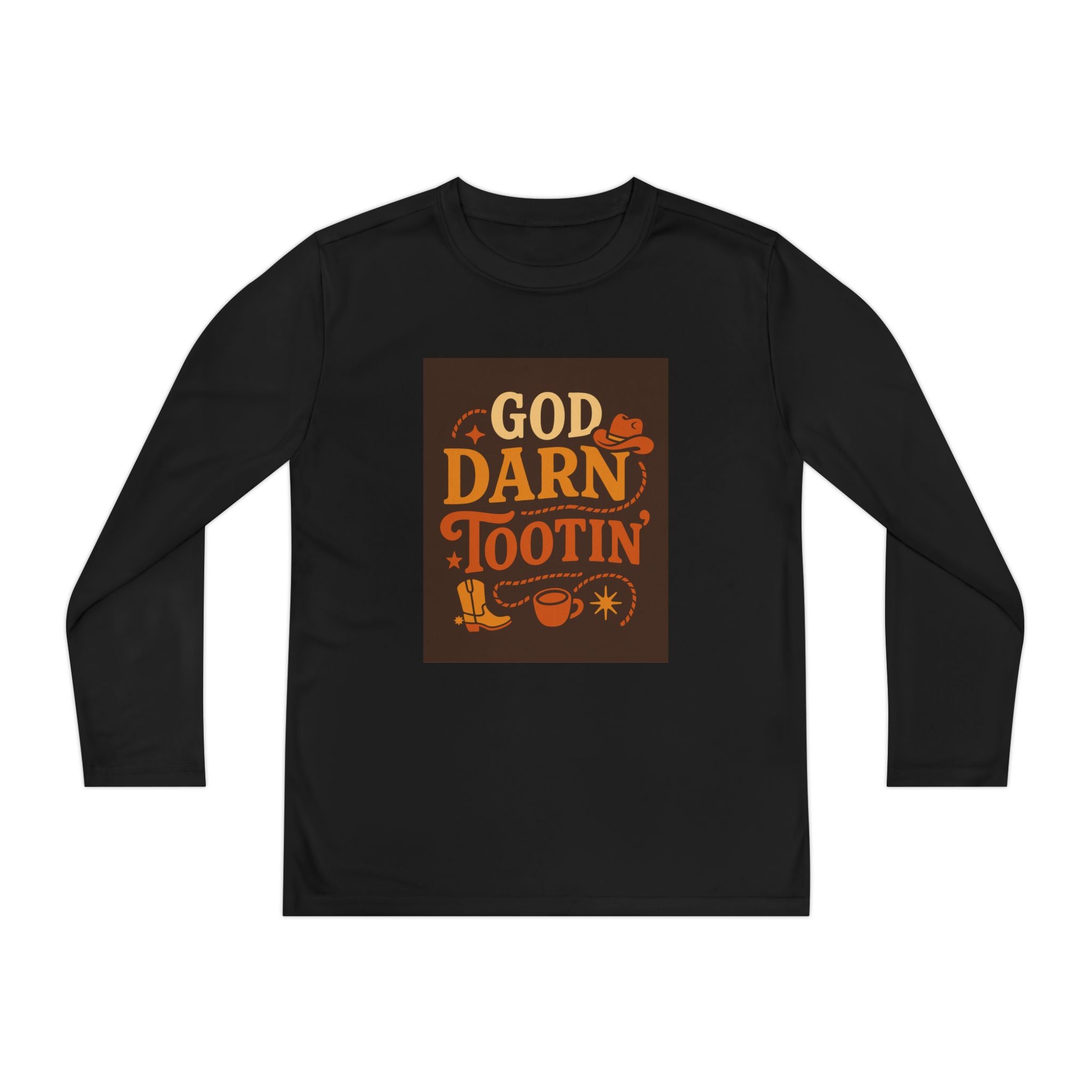 God Darn Tootin Youth Long Sleeve Competitor Tee