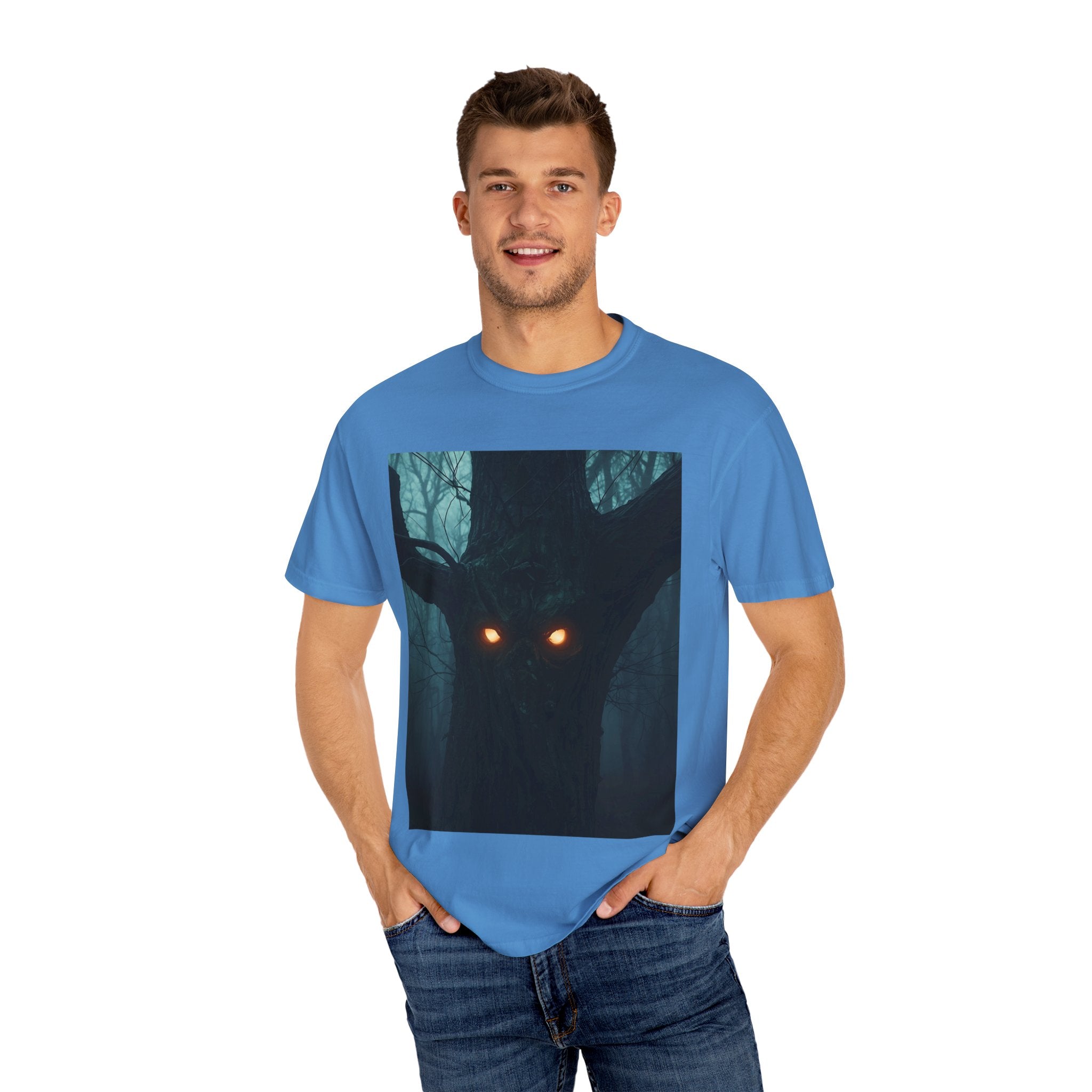 Spooky Mysterious Forest Creature T-Shirt, Unisex Shirt, Nature Lover Gift, Halloween Apparel, Unique Graphic Tee