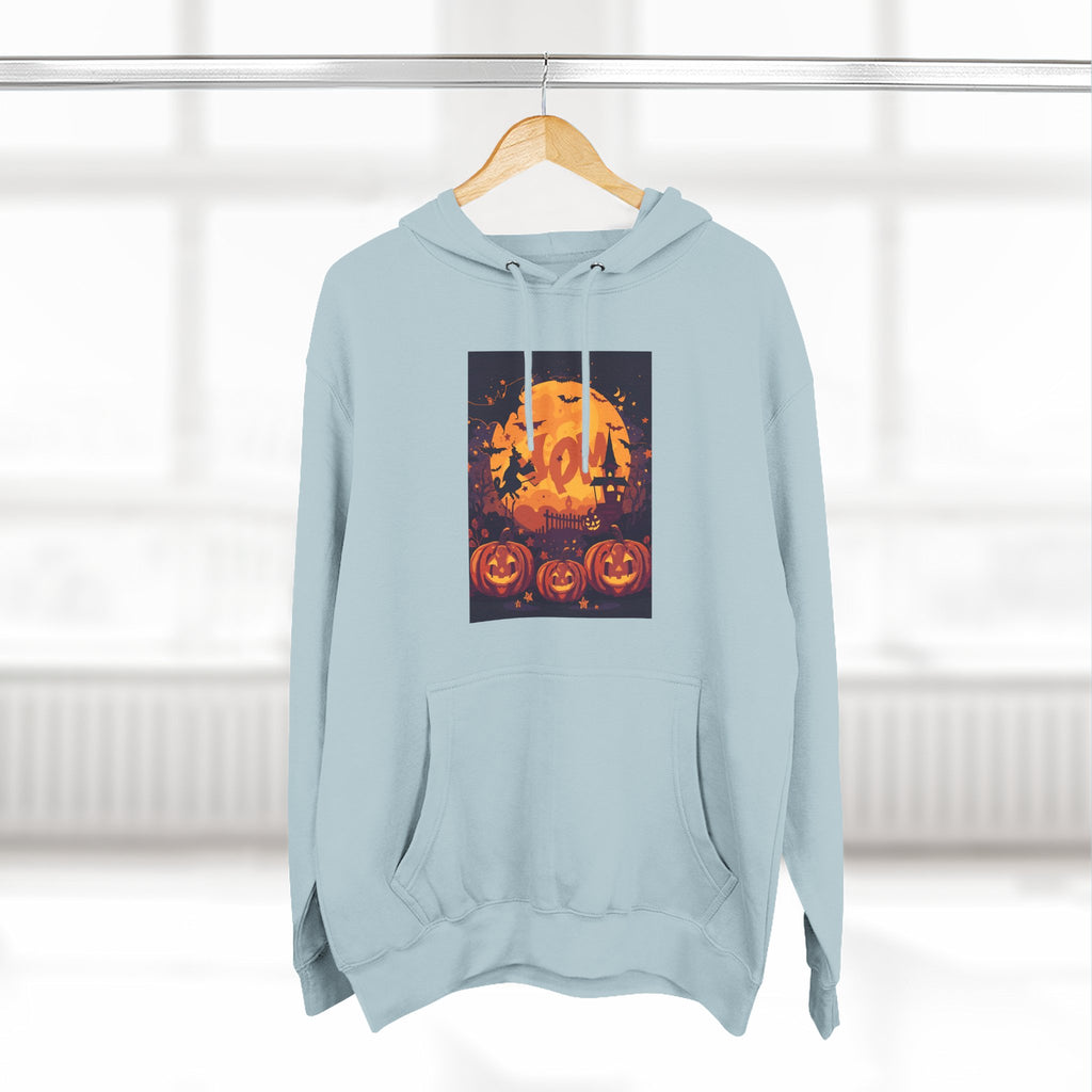 Halloween Pumpkin Fleece Hoodie, Cozy Fall Sweatshirt, Spooky Season Apparel, Trick or Treat Gift, Fun Halloween Outfit